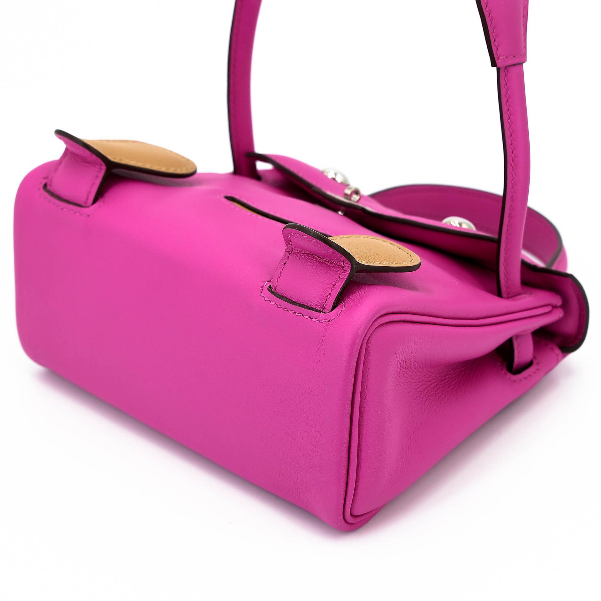 Unused ( Rank NS ) HERMÈS Limited Edition Kelly Doll Magnolia (9I) Biscuit (4B) Swift Palladium hardware D (2019) - 5