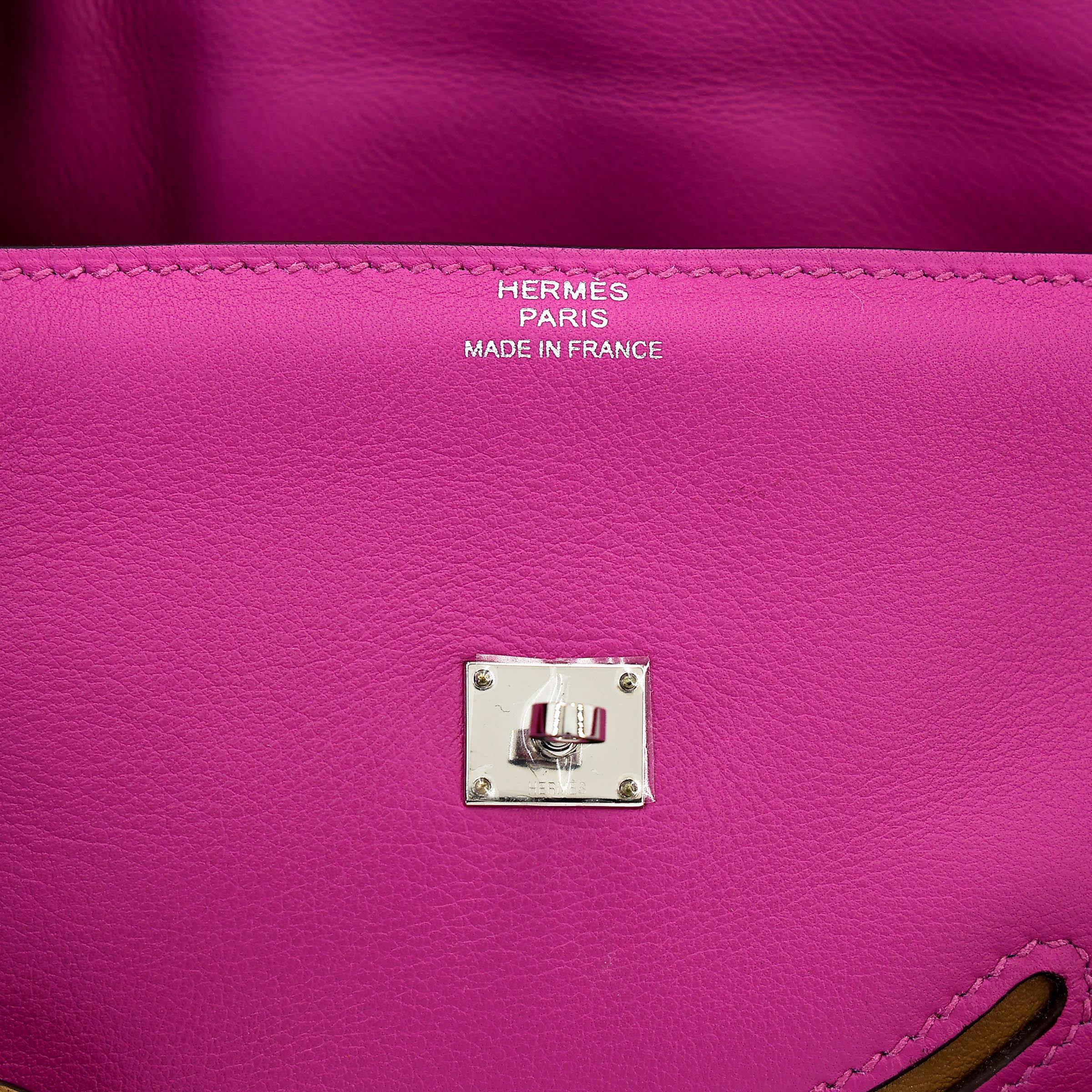 ランク NS 未使用品 HERMÈS エルメス 限定品 ケリードール マグノリア (9I) ビスキュイ (4B) スイフト シルバー金具 D刻印 (2019) - 20