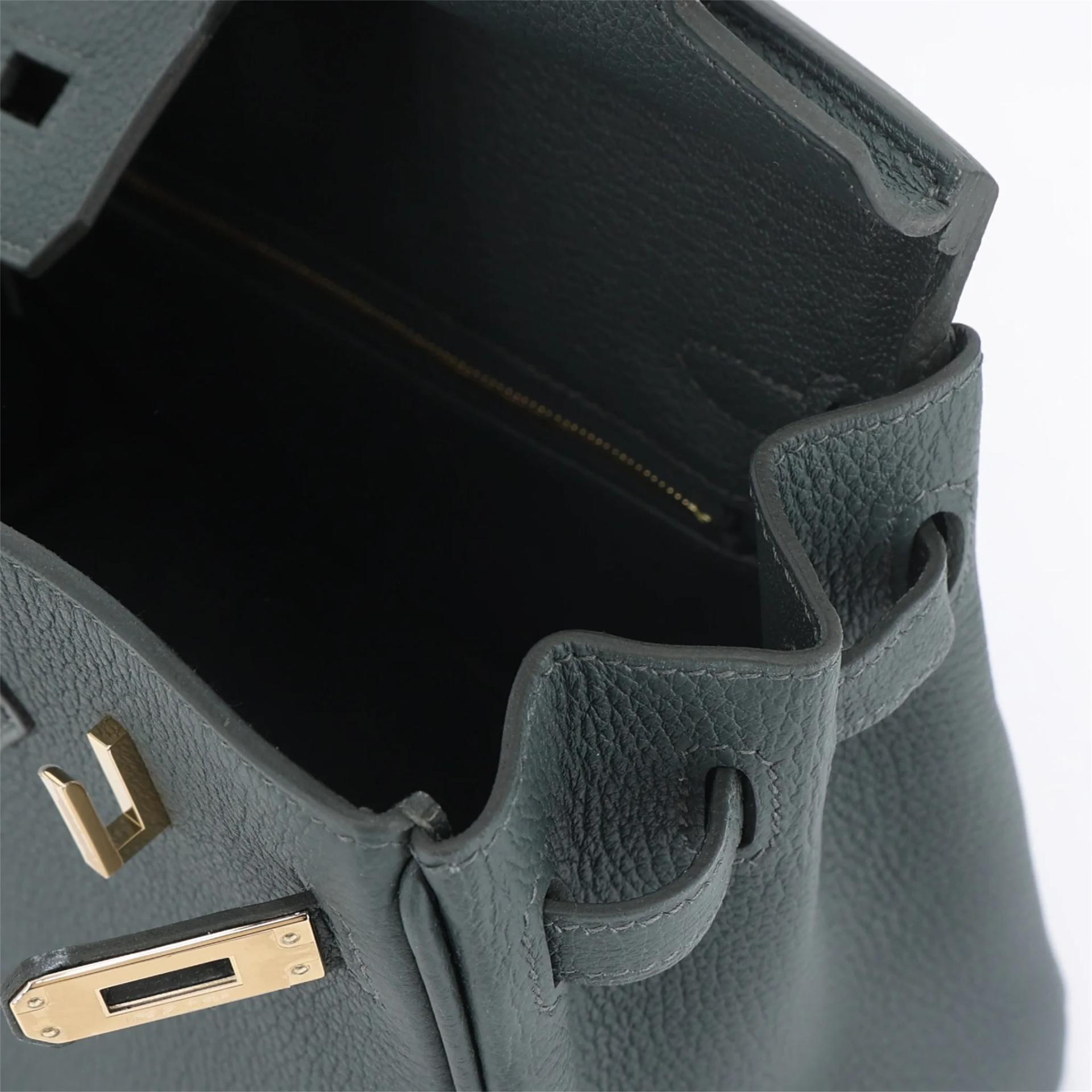 Brand New ( Rank N ) HERMÈS Birkin 25 Vert Mangrove (Q0) Togo Permabrass hardware K (2025) - 13