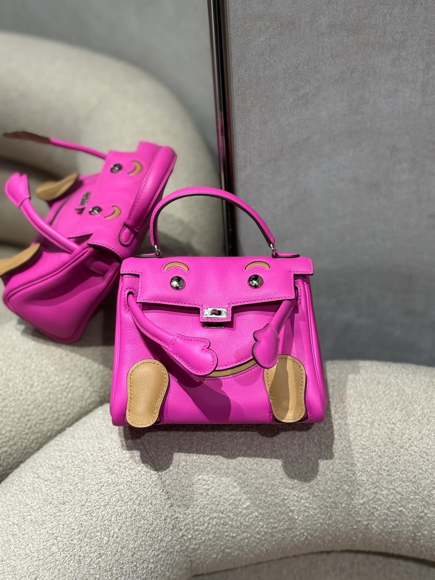 ランク NS 未使用品 HERMÈS エルメス 限定品 ケリードール マグノリア (9I) ビスキュイ (4B) スイフト シルバー金具 D刻印 (2019) - 3