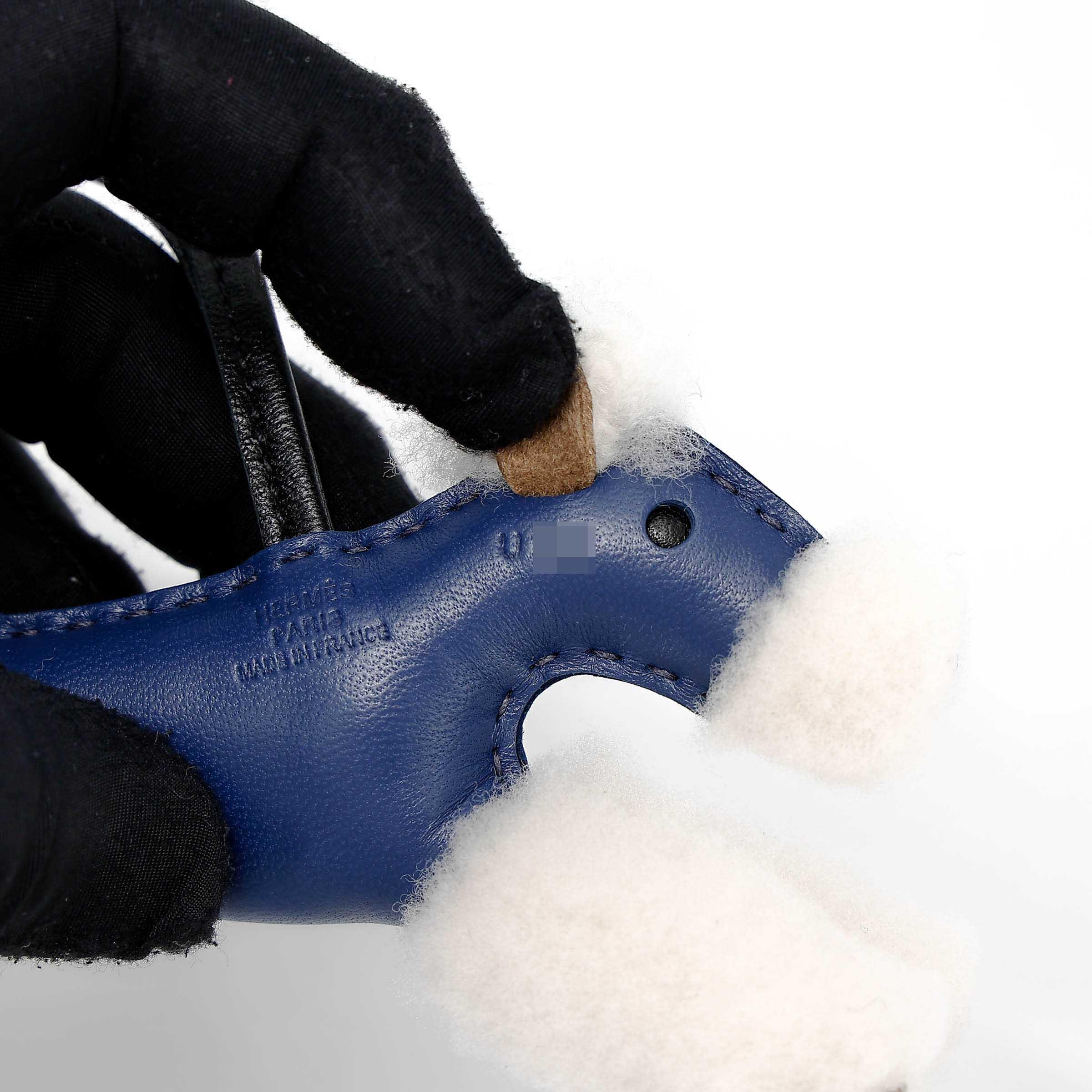 未使用保存品 HERMÈS 爱马仕 Budy 挂件 7L 马尔他蓝 Bleu De Malte Agneau阿格诺 U刻 2022年 - 8