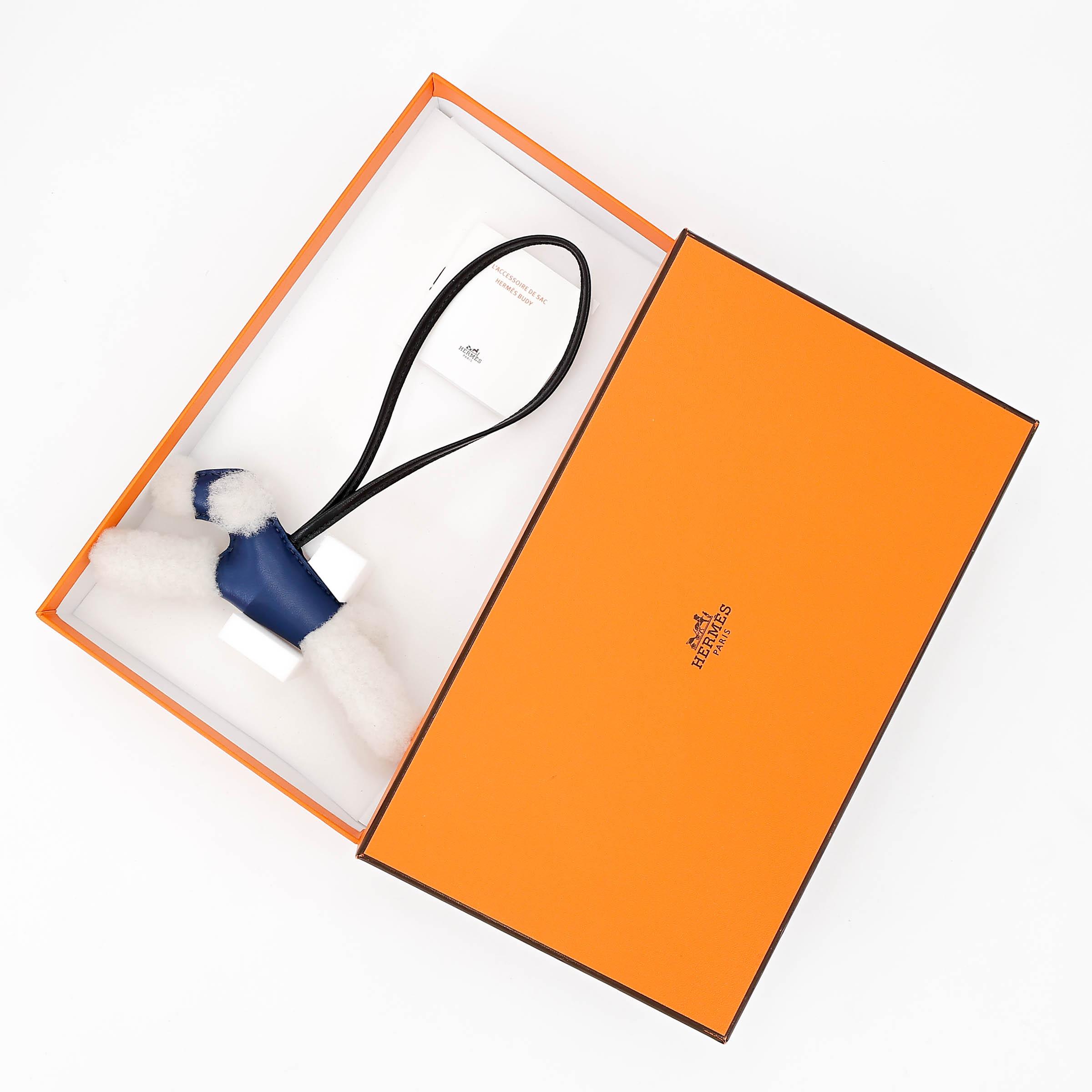 未使用保存品 HERMÈS 爱马仕 Budy 挂件 7L 马尔他蓝 Bleu De Malte Agneau阿格诺 U刻 2022年 - 3
