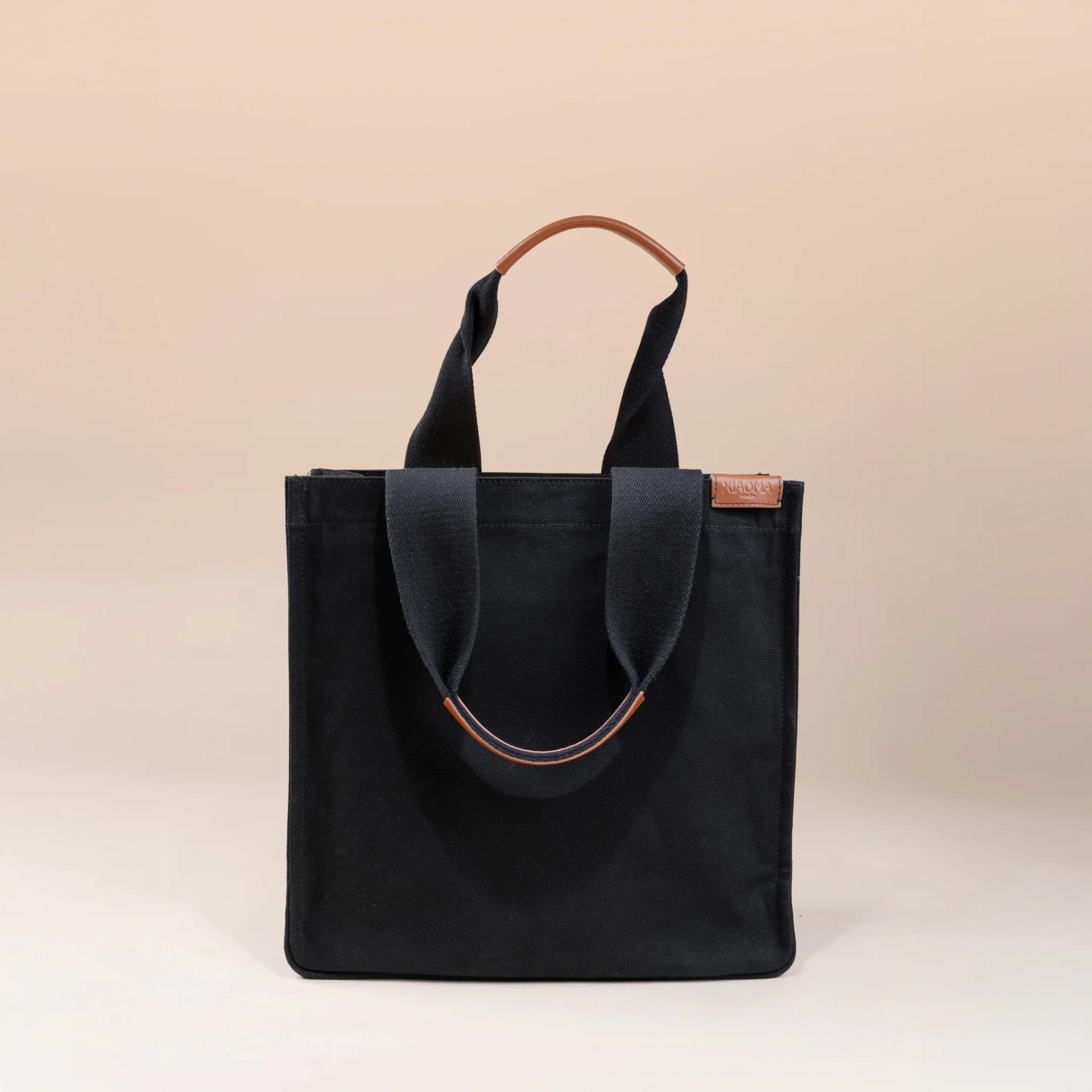 ランク N 新品 XIAOMA Travel Delight M トラベル・ディライト・ショッパーバッグMサイズ ブラック キャンバス - 1