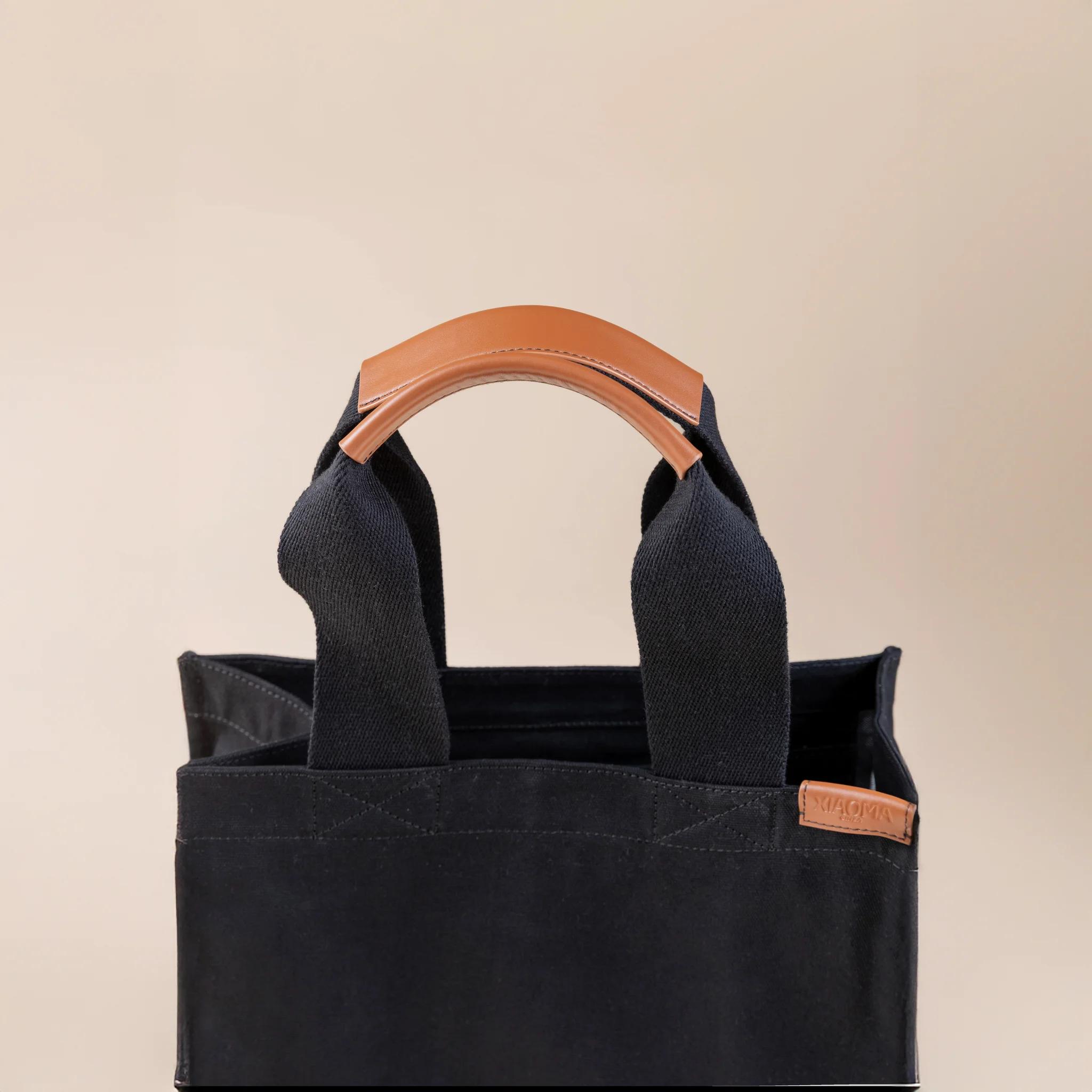 Brand New ( Rank N ) XIAOMA Travel Delight M Shopper Tote Black Canvas - 5