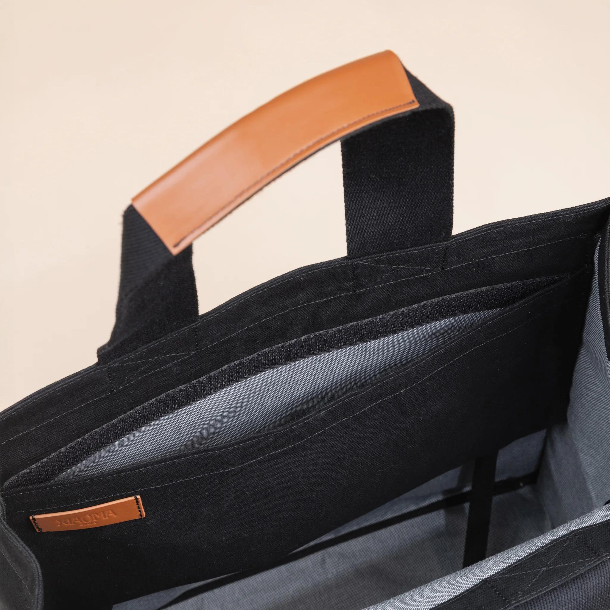 Brand New ( Rank N ) XIAOMA Travel Delight L Shopper Tote Black Canvas - 6