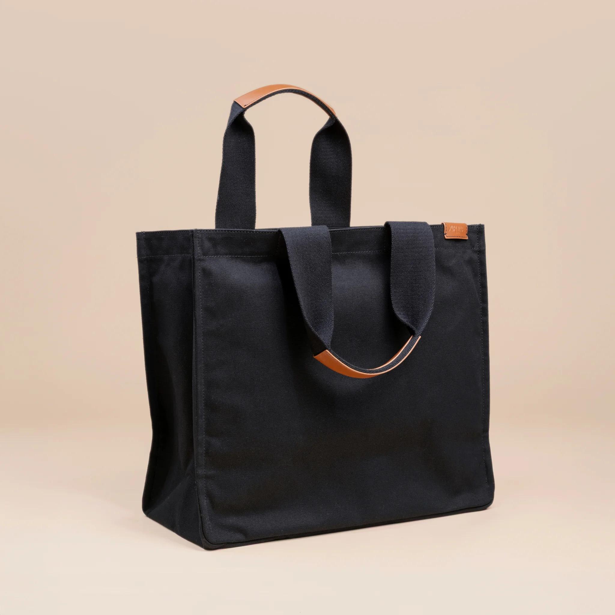 Brand New ( Rank N ) XIAOMA Travel Delight L Shopper Tote Black Canvas - 2