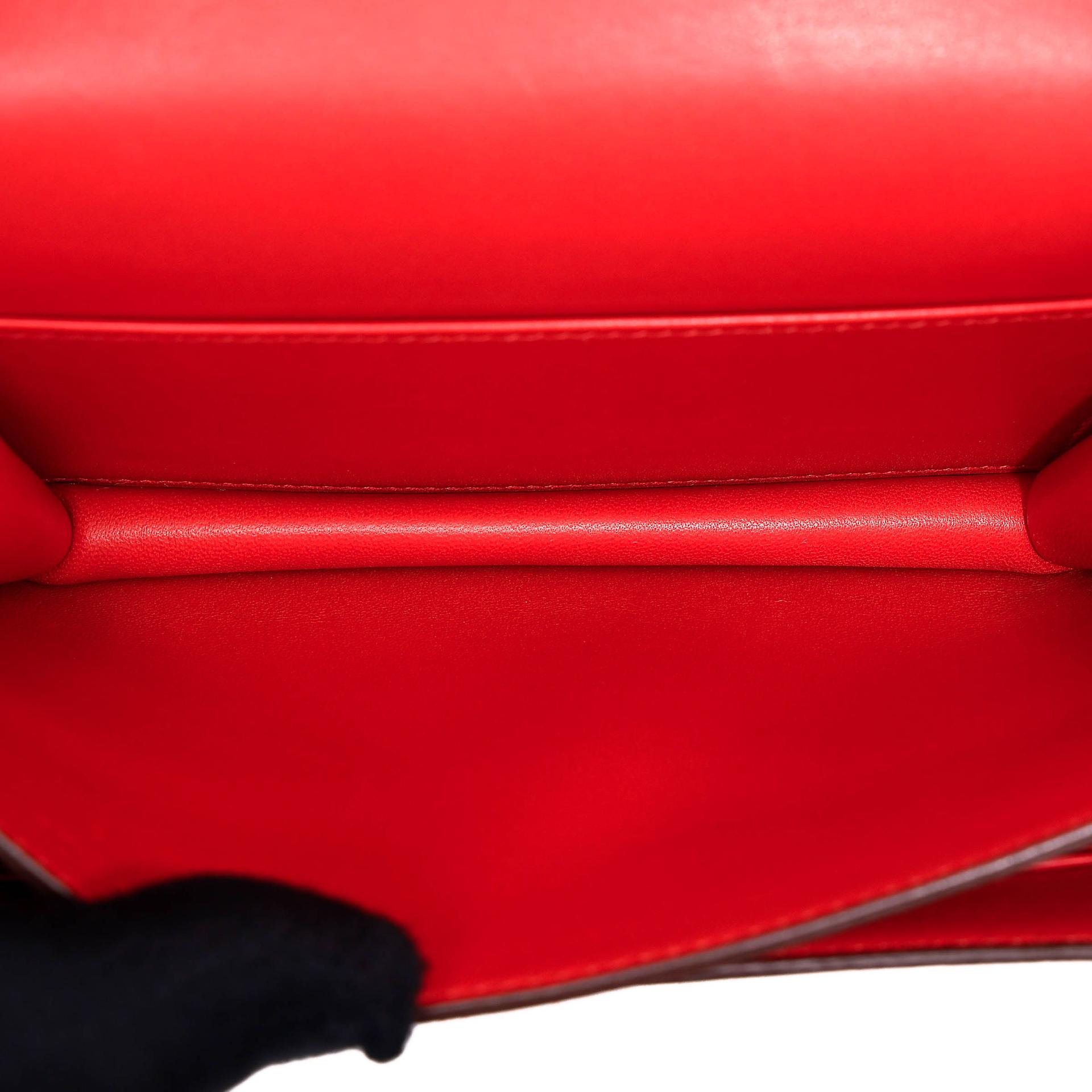 Very Good ( Rank A) HERMÈS Constance Mini Rouge Tomate (S5) Epsom Palladium hardware A (2017) - 25