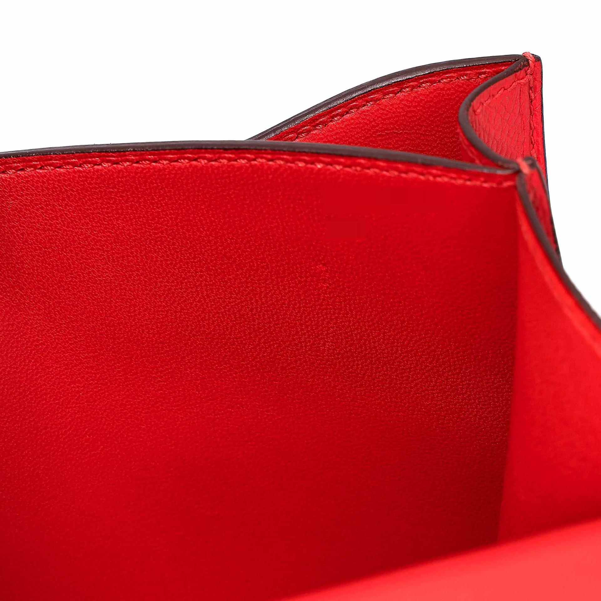 Very Good ( Rank A) HERMÈS Constance Mini Rouge Tomate (S5) Epsom Palladium hardware A (2017) - 23