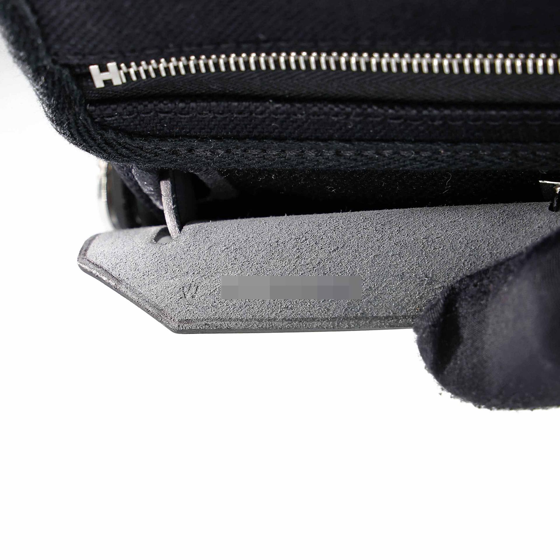 Unused ( Rank NS ) HERMÈS Herbag Mini TPM Noir (89) Vache Hunter Toile H canvas Palladium hardware W (2024) - 14