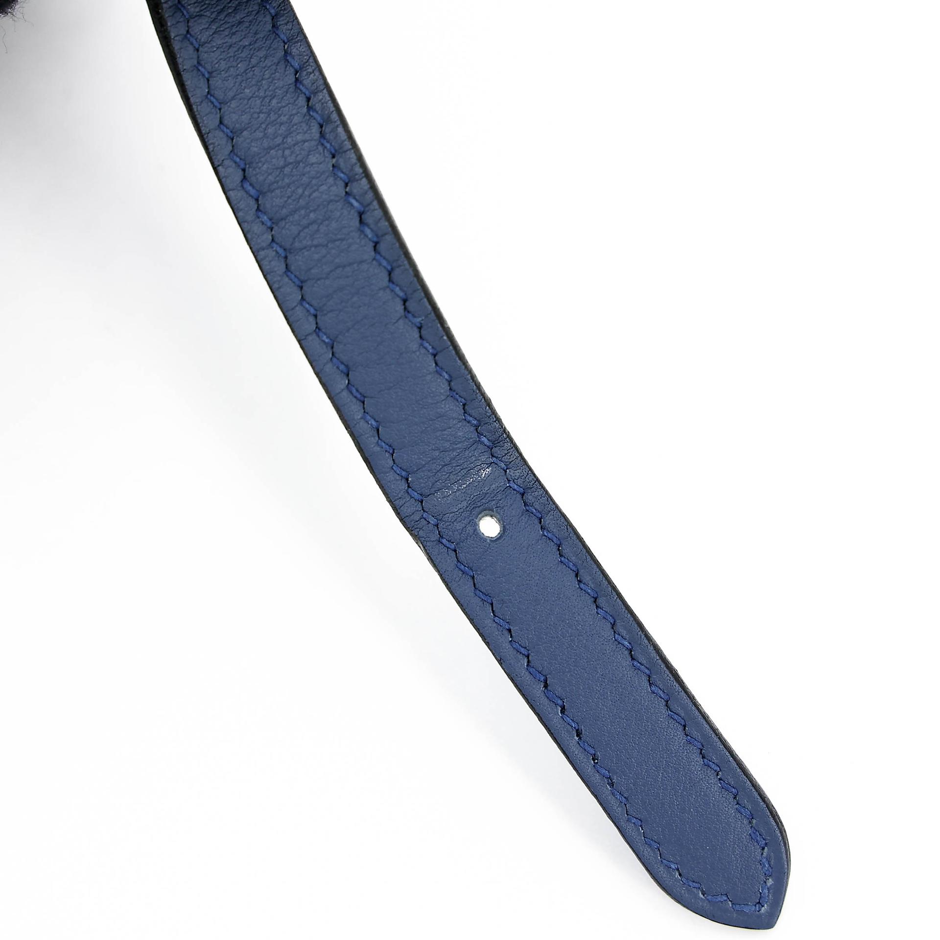 A美品 HERMÈS 爱马仕 Halzan Mini S4 深邃蓝 Deep Blue Swift牛皮 银扣 X刻 2016年 - 32