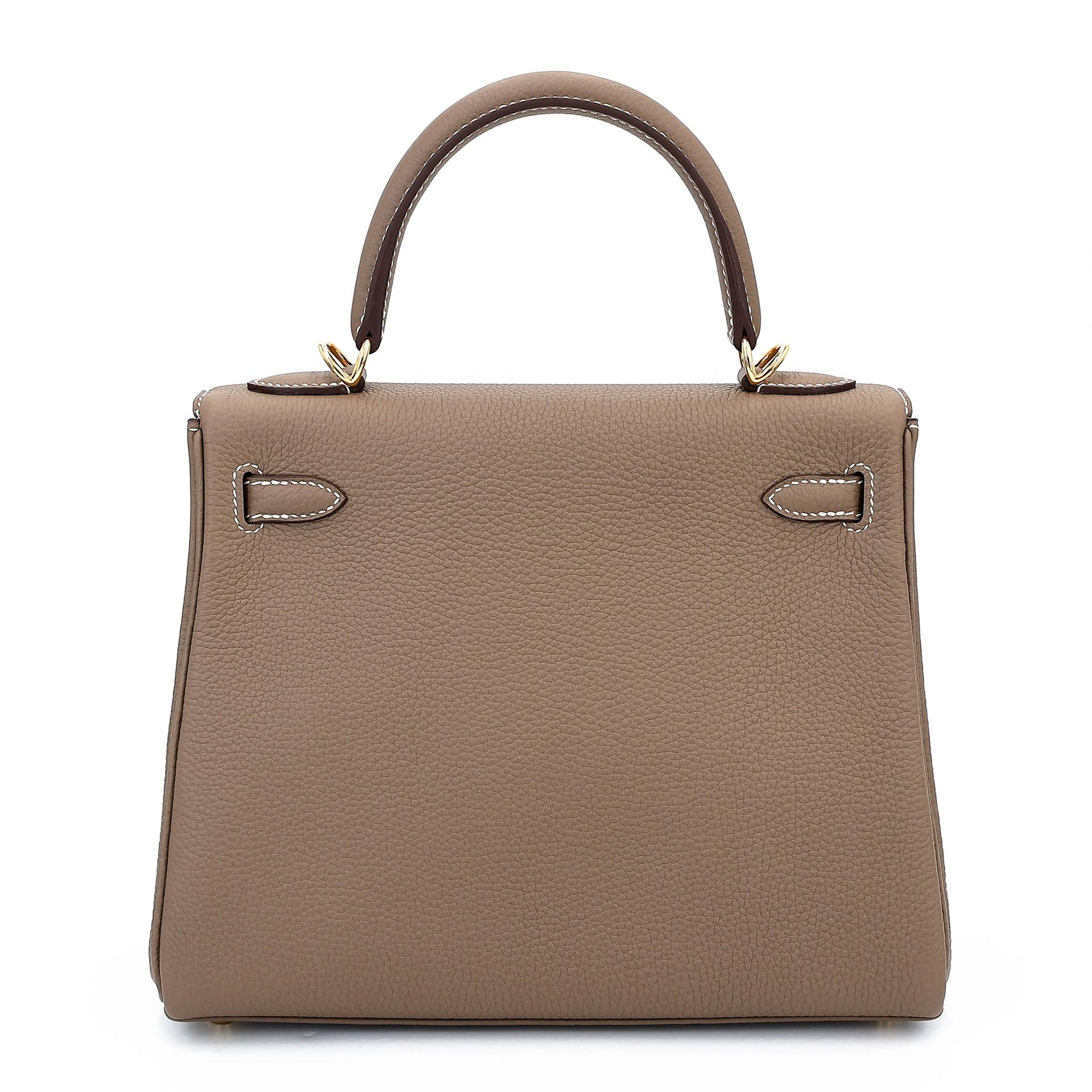 ランク N 新品 HERMÈS エルメス ケリー25 エトゥープ (18) トゴ ゴールド金具 K刻印 (2025) - 2