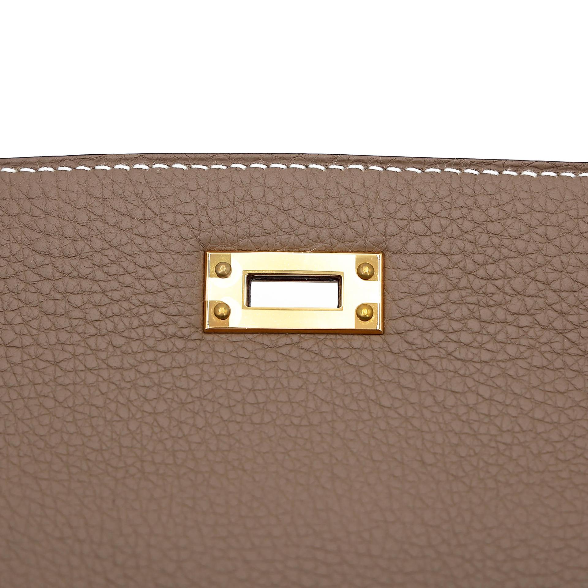ランク N 新品 HERMÈS エルメス ケリー25 エトゥープ (18) トゴ ゴールド金具 K刻印 (2025) - 11