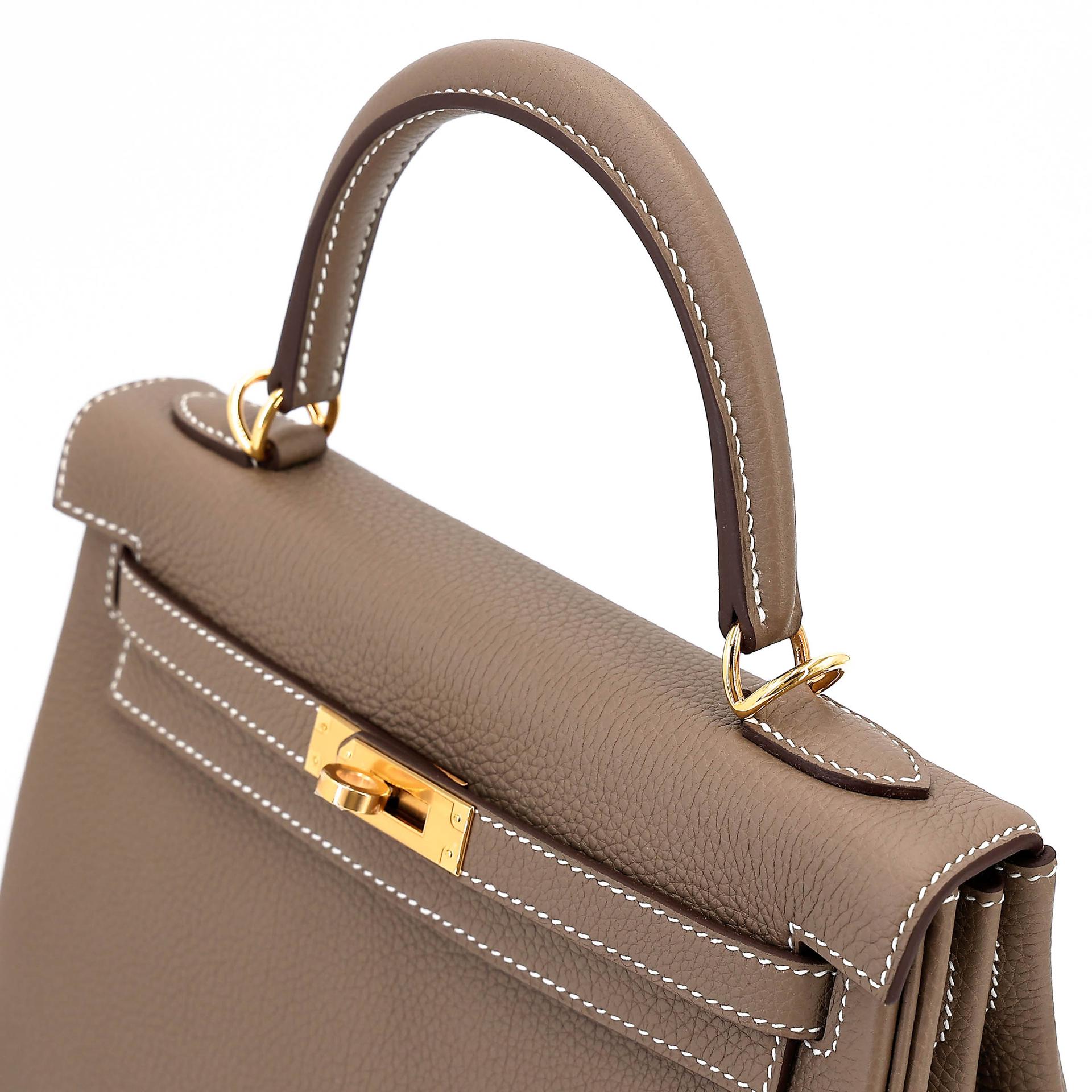 ランク N 新品 HERMÈS エルメス ケリー25 エトゥープ (18) トゴ ゴールド金具 K刻印 (2025) - 3