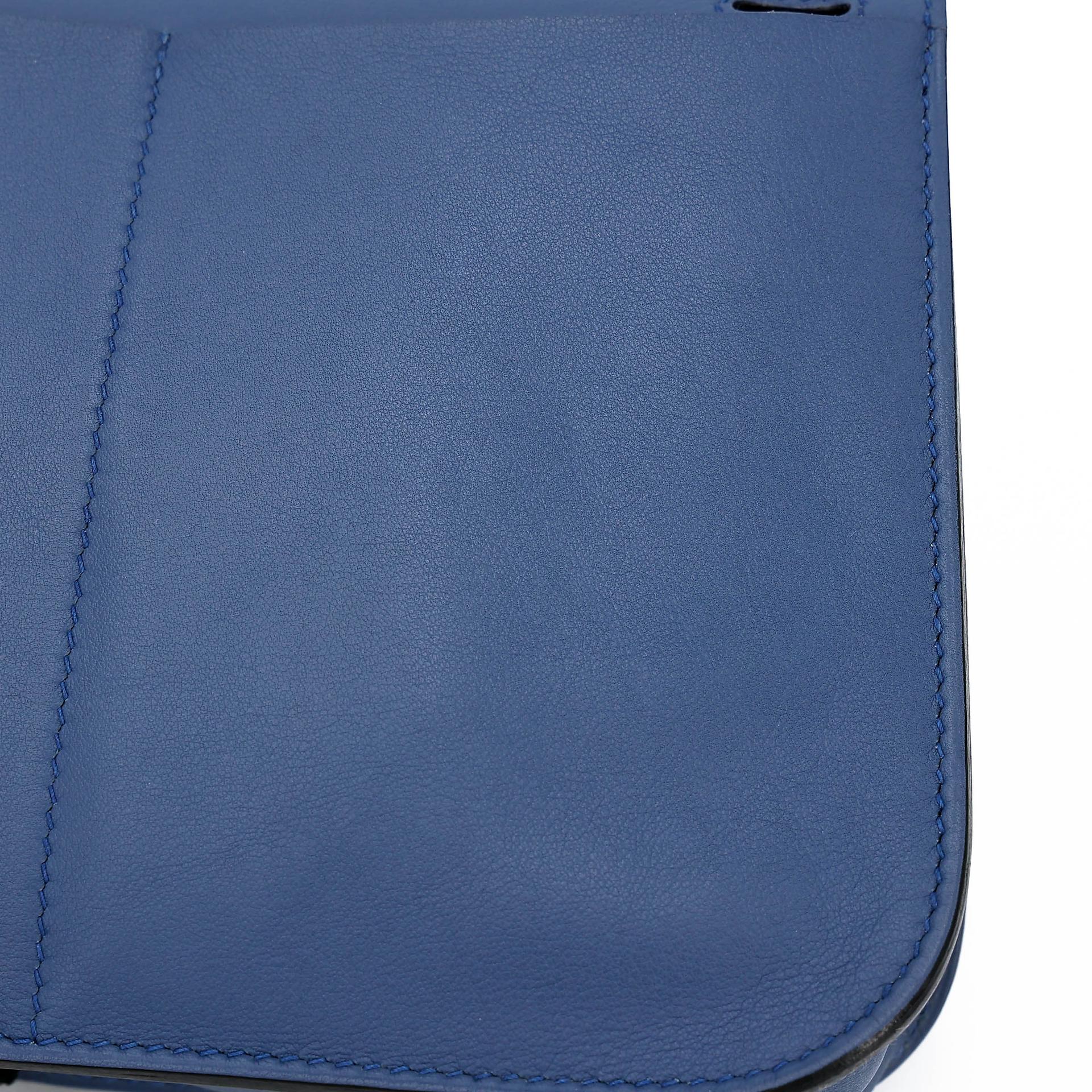 A美品 HERMÈS 爱马仕 Halzan Mini S4 深邃蓝 Deep Blue Swift牛皮 银扣 X刻 2016年 - 14