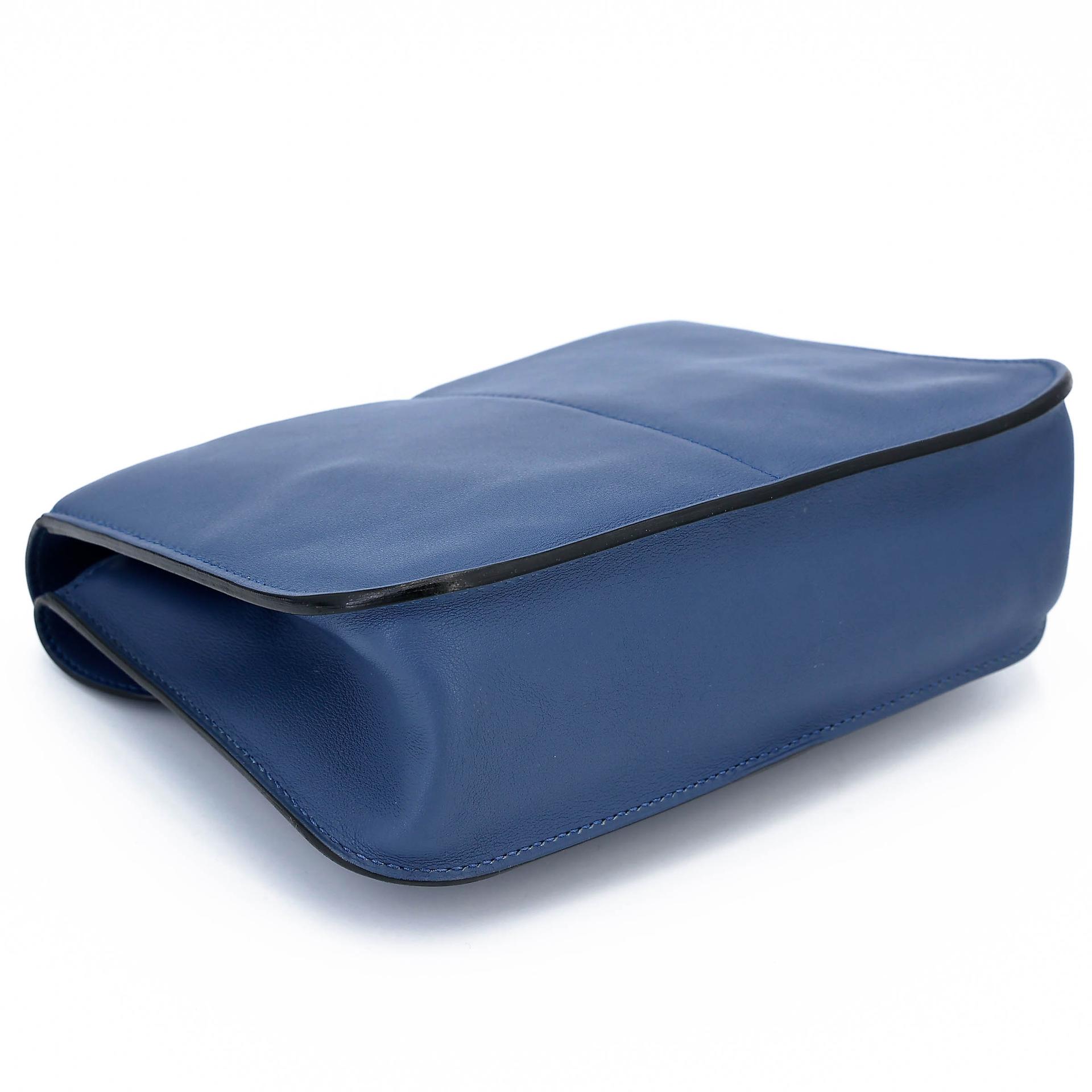 A美品 HERMÈS 爱马仕 Halzan Mini S4 深邃蓝 Deep Blue Swift牛皮 银扣 X刻 2016年 - 12