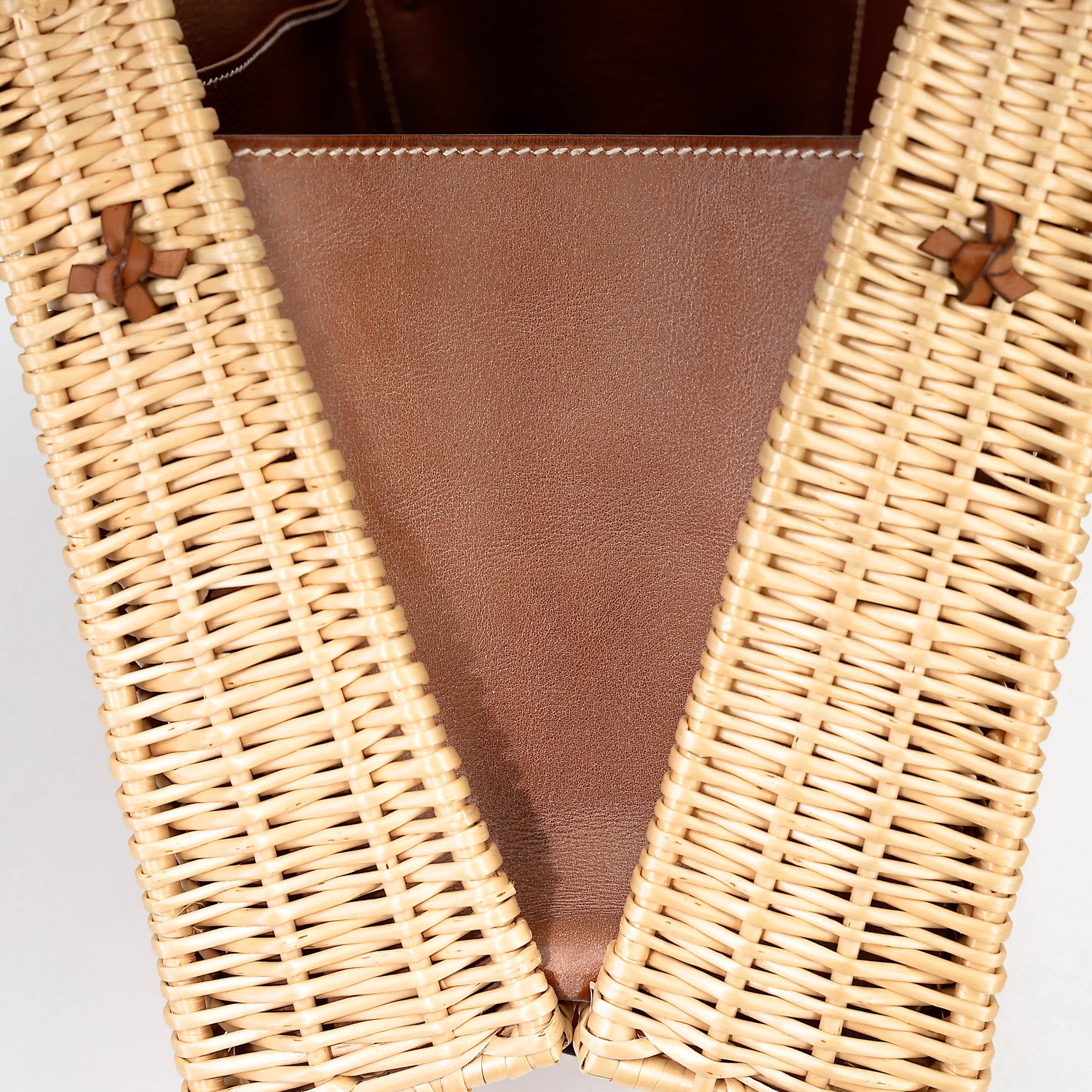 Very Good ( Rank A) HERMÈS Kelly 35 Picnic Fauve (34) Barenia Osier Wicker Palladium hardware Square O (2011) - 37