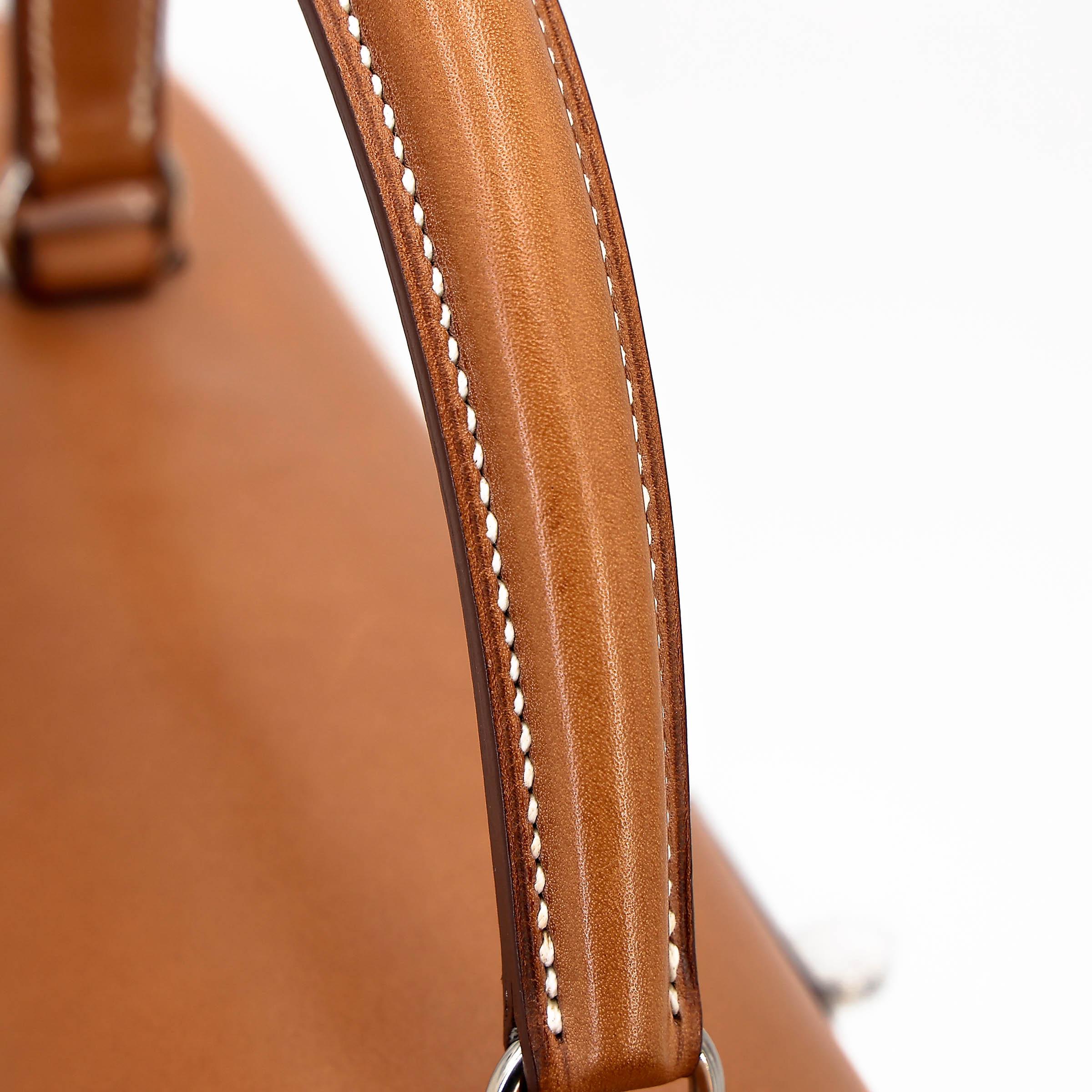 Very Good ( Rank A) HERMÈS Kelly 35 Picnic Fauve (34) Barenia Osier Wicker Palladium hardware Square O (2011) - 5