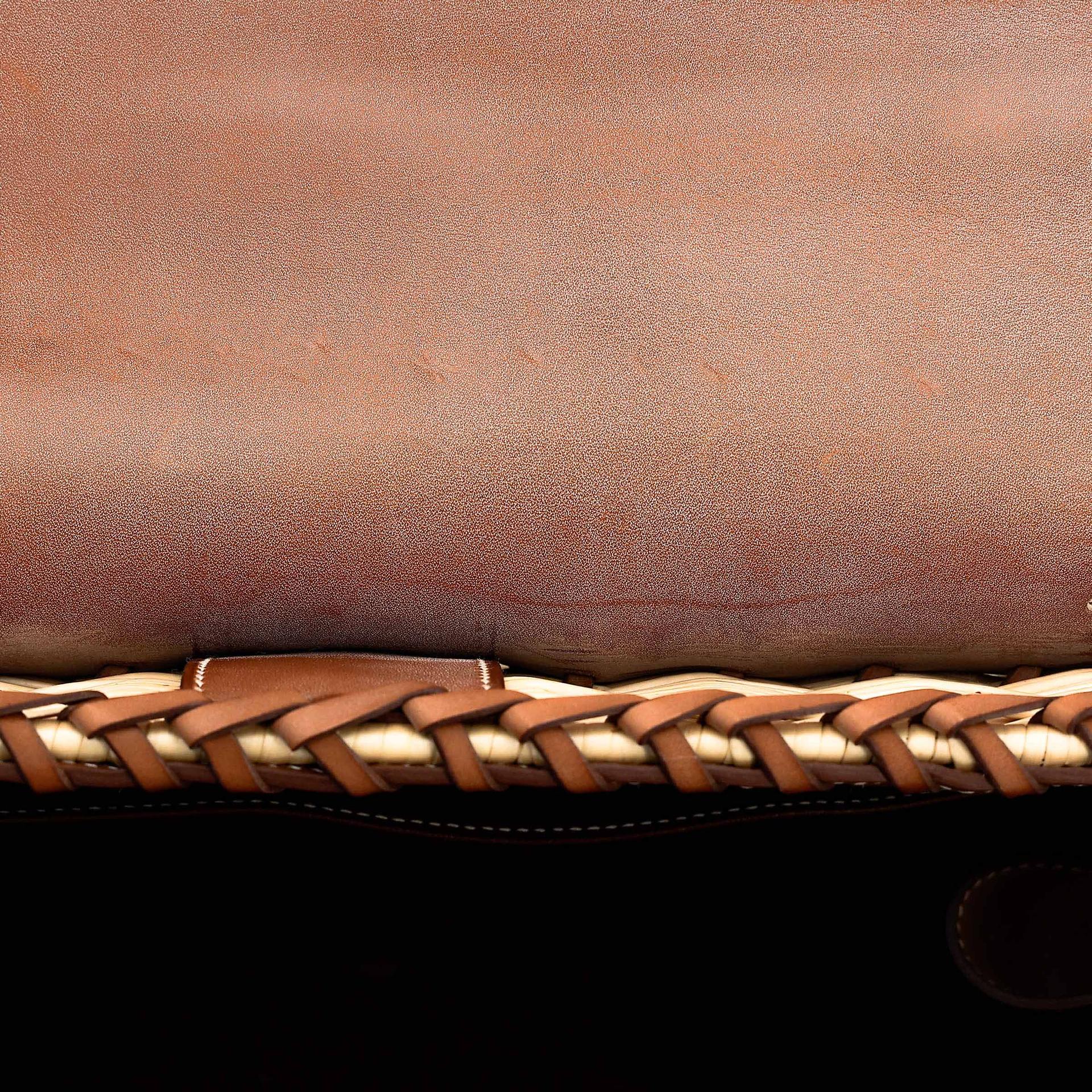 Very Good ( Rank A) HERMÈS Kelly 35 Picnic Fauve (34) Barenia Osier Wicker Palladium hardware Square O (2011) - 31