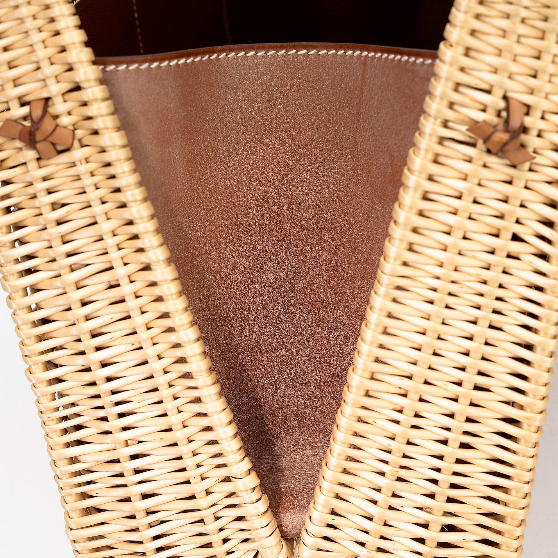 Very Good ( Rank A) HERMÈS Kelly 35 Picnic Fauve (34) Barenia Osier Wicker Palladium hardware Square O (2011) - 36