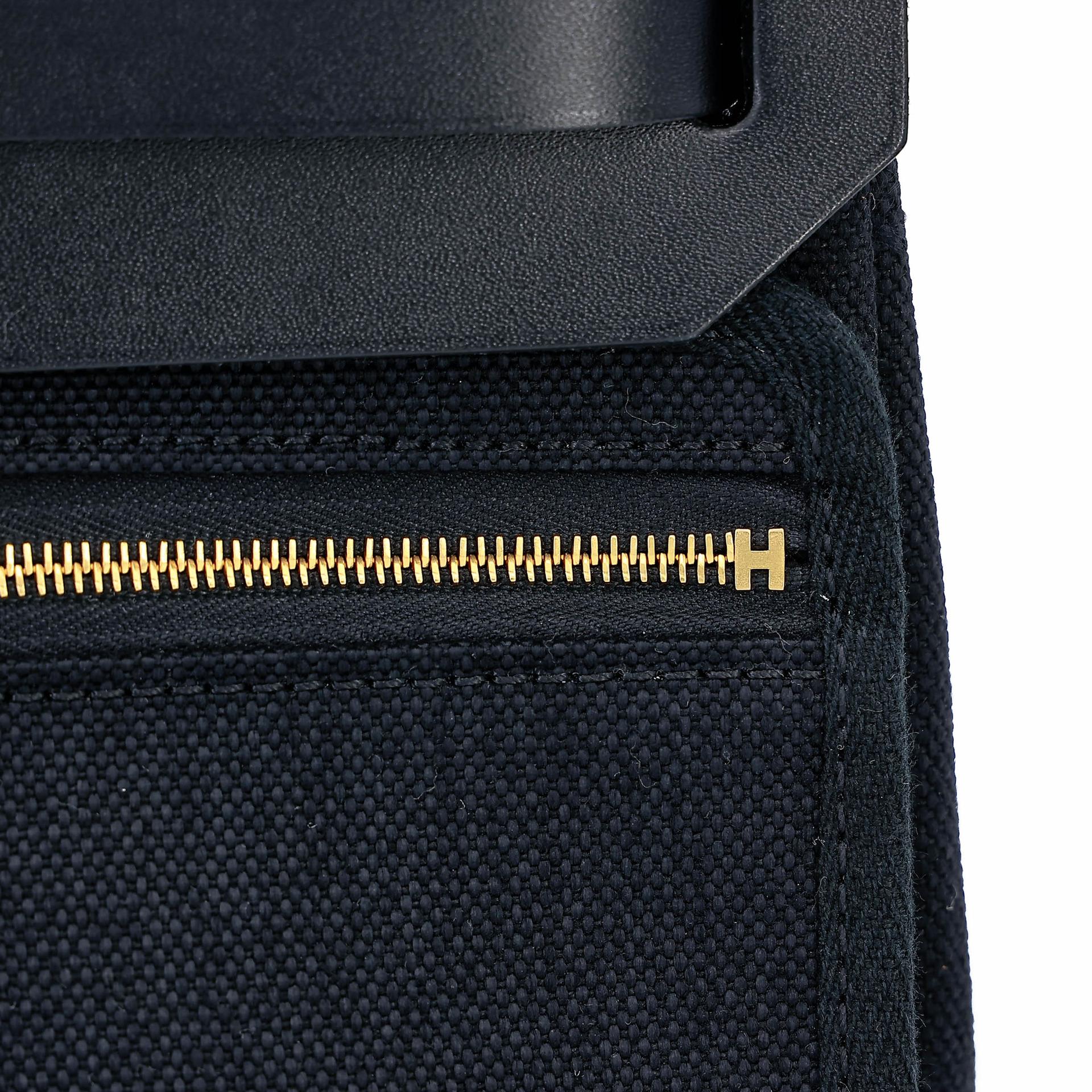 ランク N 新品 HERMÈS エルメス エールバッグジップ ミニ 20 ブラック (89) ヴァッシュハンター トワルアッシュ ゴールド金具 K刻印 (2025) - 10