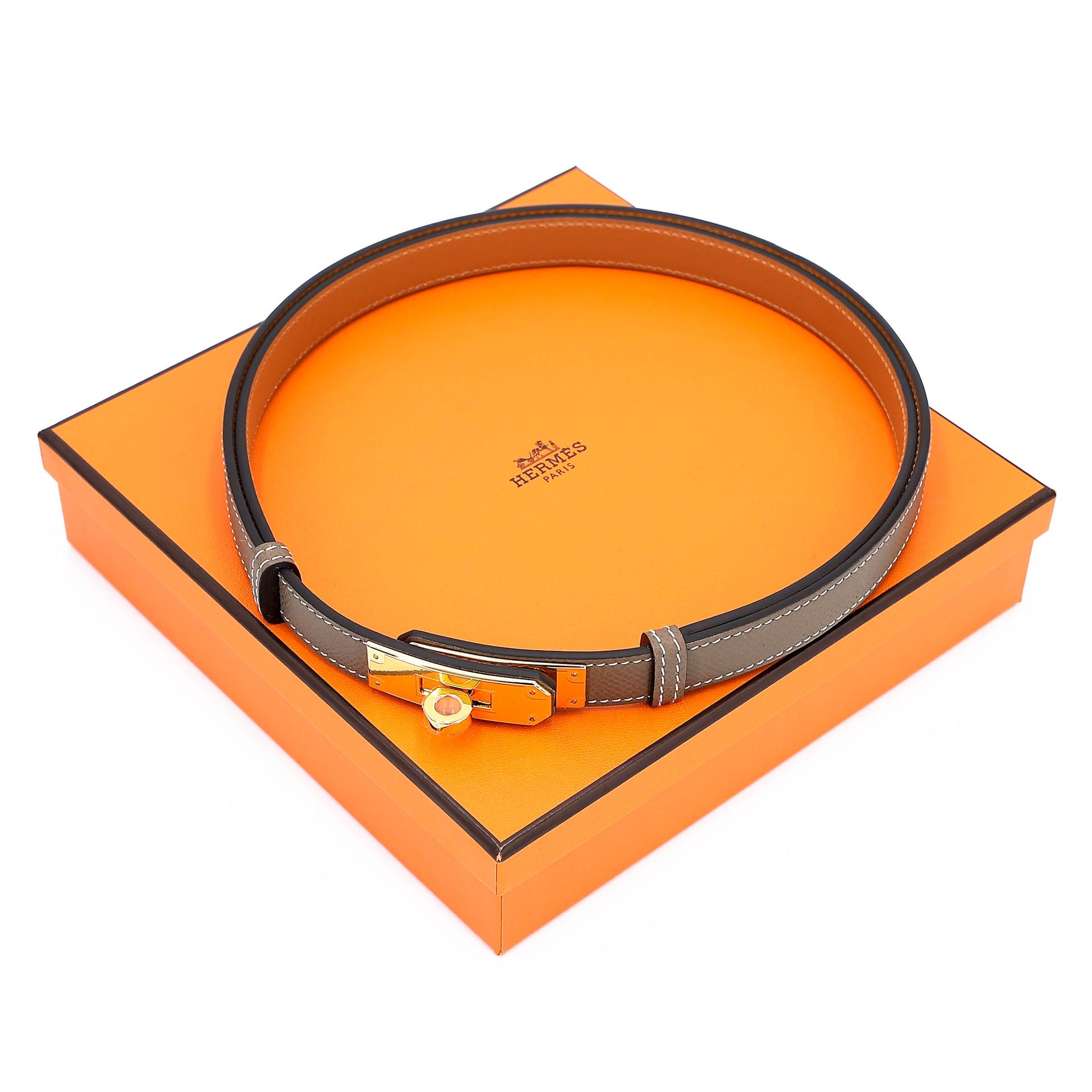 ランク N 新品 HERMÈS エルメス ケリーベルト エトゥープ (18) エプソン ゴールド金具 K刻印 (2025) - 3