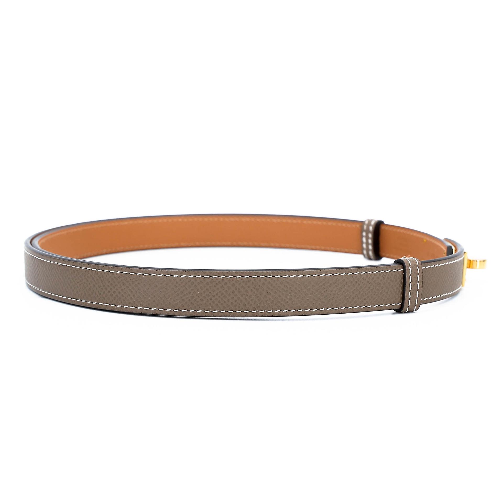 ランク N 新品 HERMÈS エルメス ケリーベルト エトゥープ (18) エプソン ゴールド金具 K刻印 (2025) - 5