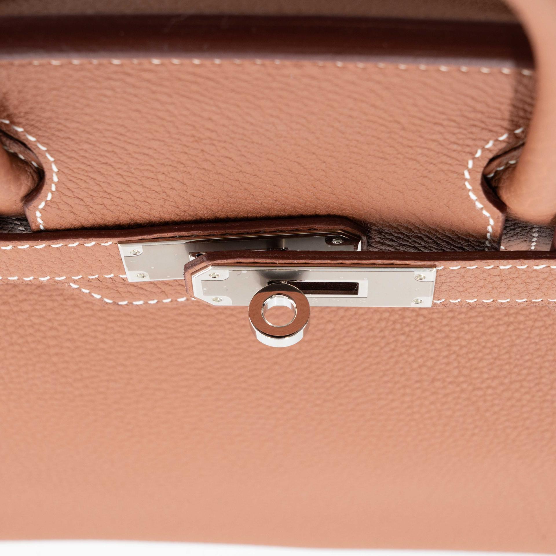 ランク SA HERMÈS エルメス バーキン30 ゴールド (37) トゴ シルバー金具 W刻印 (2024) - 11