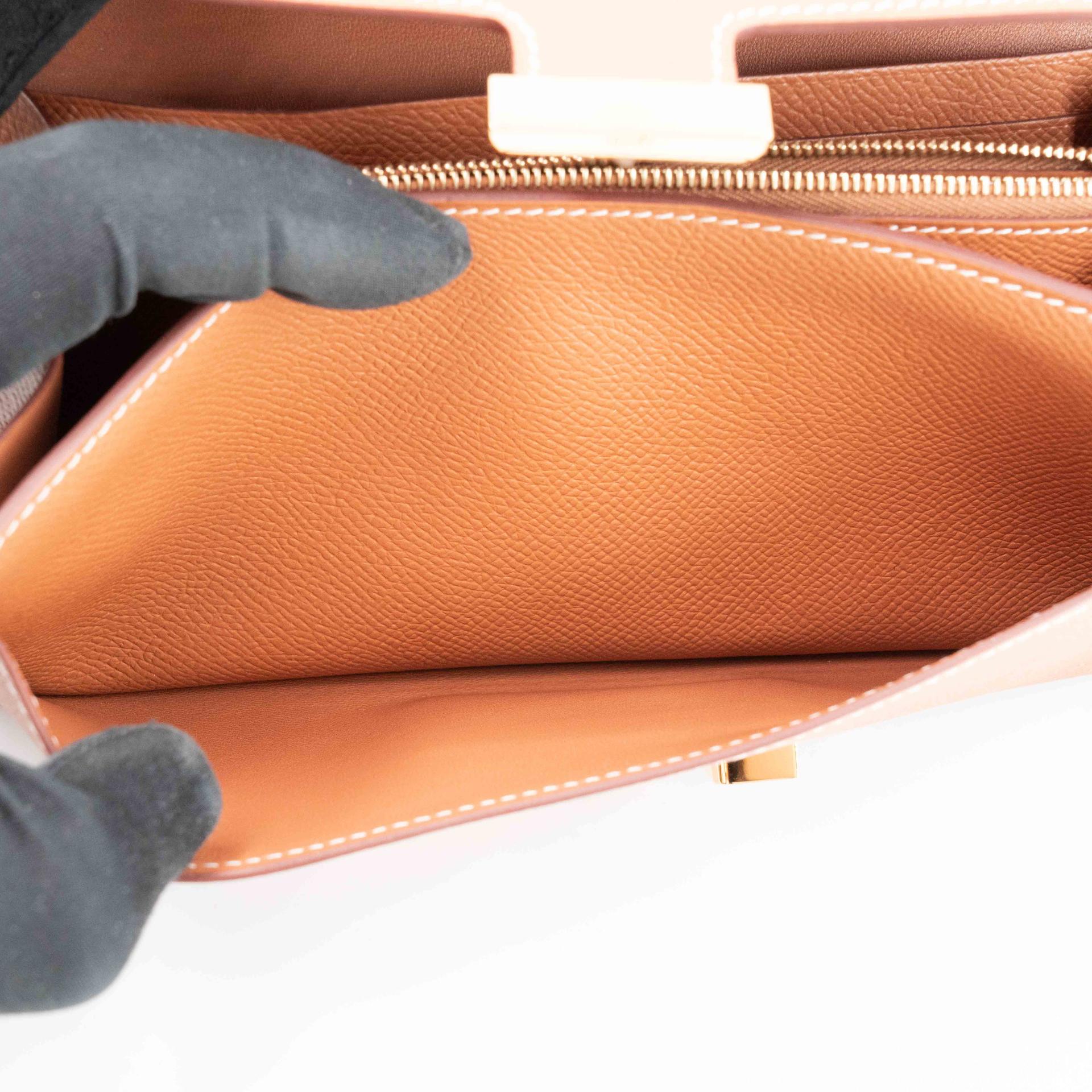 A美品 HERMÈS 爱马仕 Constance To Go 37 金棕色 Gold Epsom皮 金扣 W刻 2024年 - 22