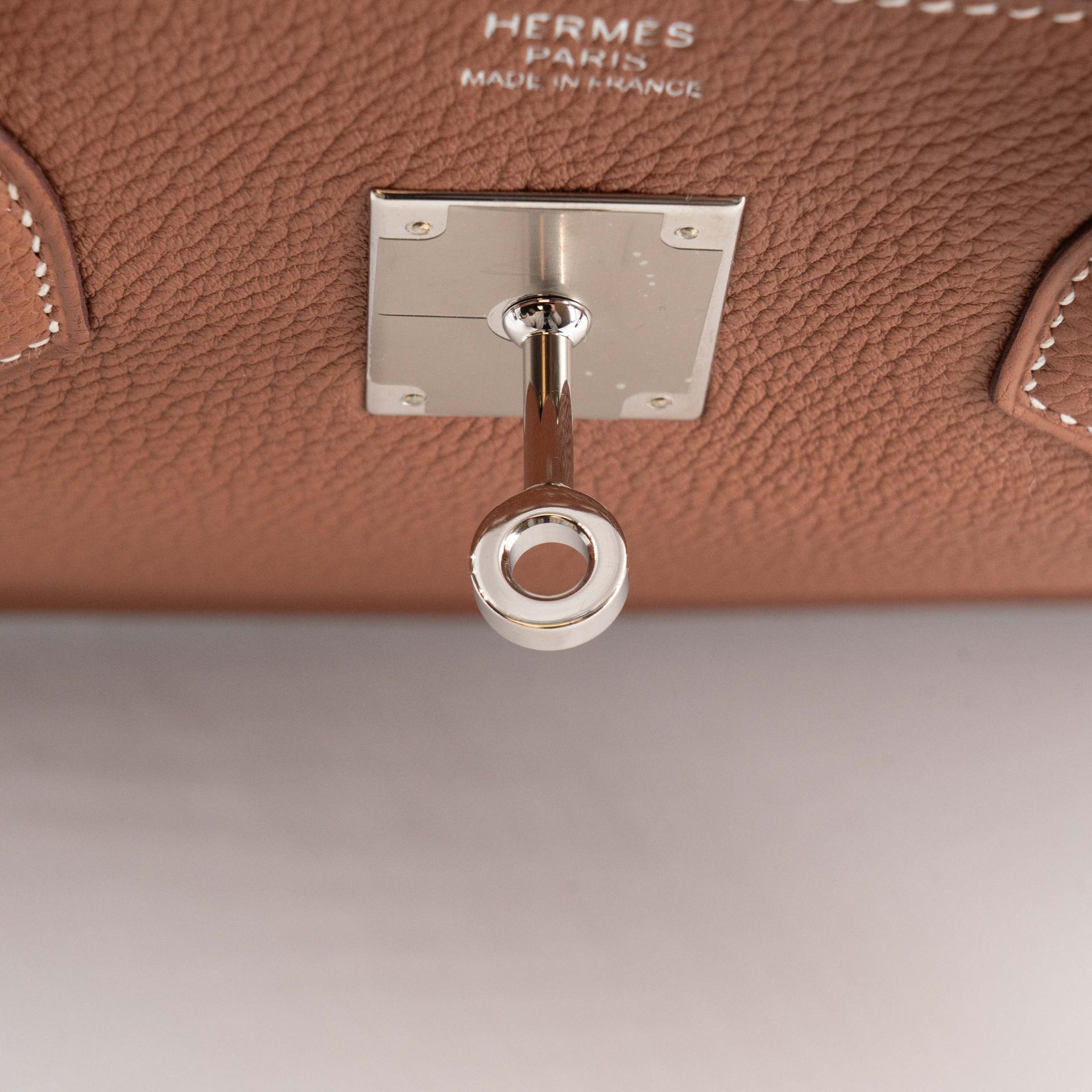 ランク SA HERMÈS エルメス バーキン30 ゴールド (37) トゴ シルバー金具 W刻印 (2024) - 10