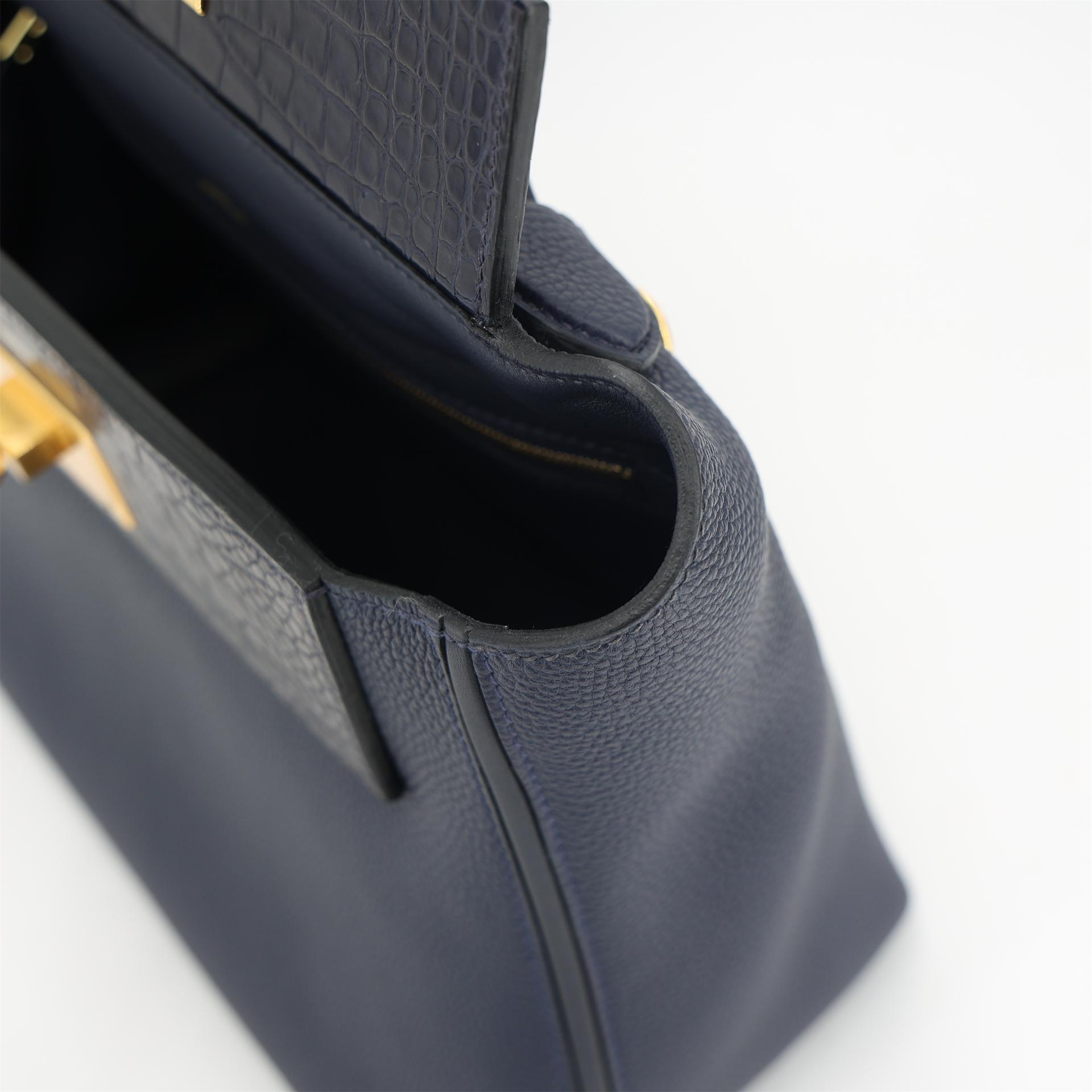ランク NS 未使用品 HERMÈS エルメス ヴァンキャトル 29 タッチ ブルーニュイ (2Z) トゴ クロコダイル アリゲーター マット ゴールド金具 D刻印 (2019) - 14