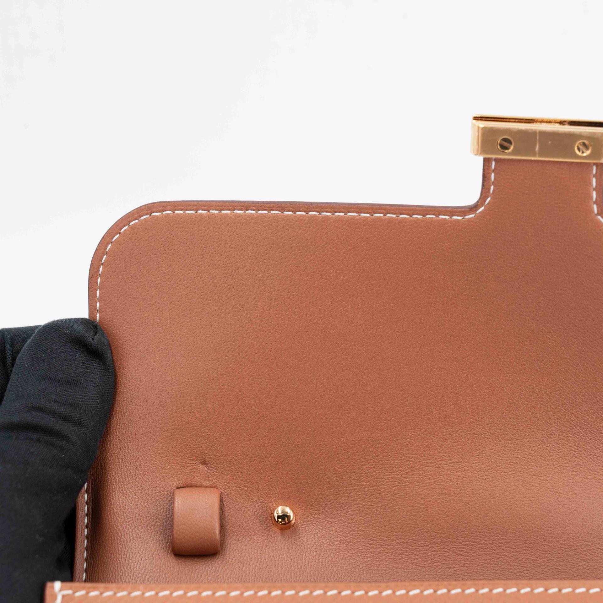 A美品 HERMÈS 爱马仕 Constance To Go 37 金棕色 Gold Epsom皮 金扣 W刻 2024年 - 15