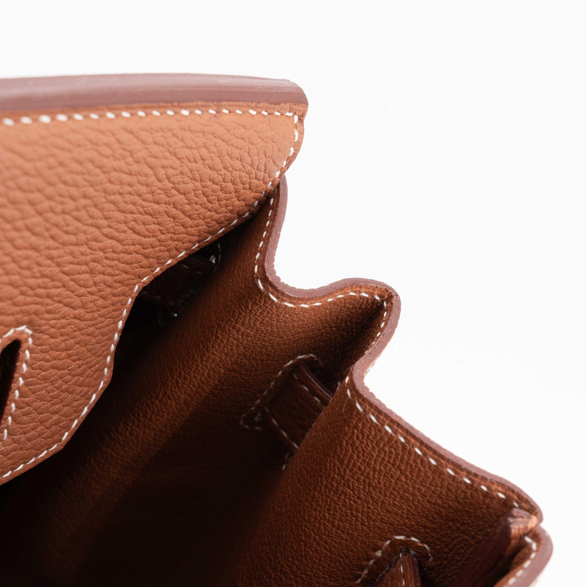 ランク SA HERMÈS エルメス バーキン30 ゴールド (37) トゴ シルバー金具 W刻印 (2024) - 14