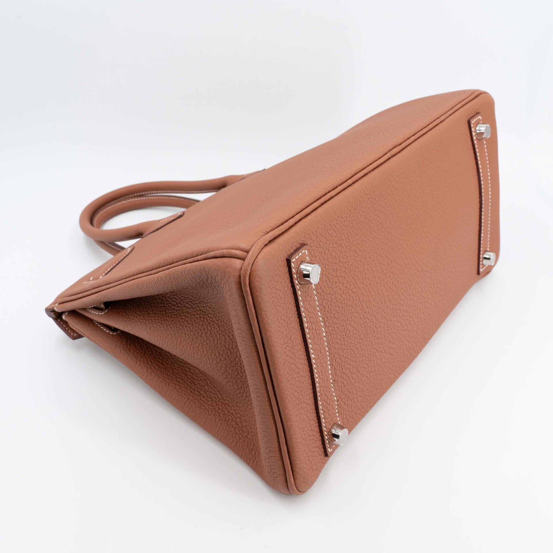 ランク SA HERMÈS エルメス バーキン30 ゴールド (37) トゴ シルバー金具 W刻印 (2024) - 7
