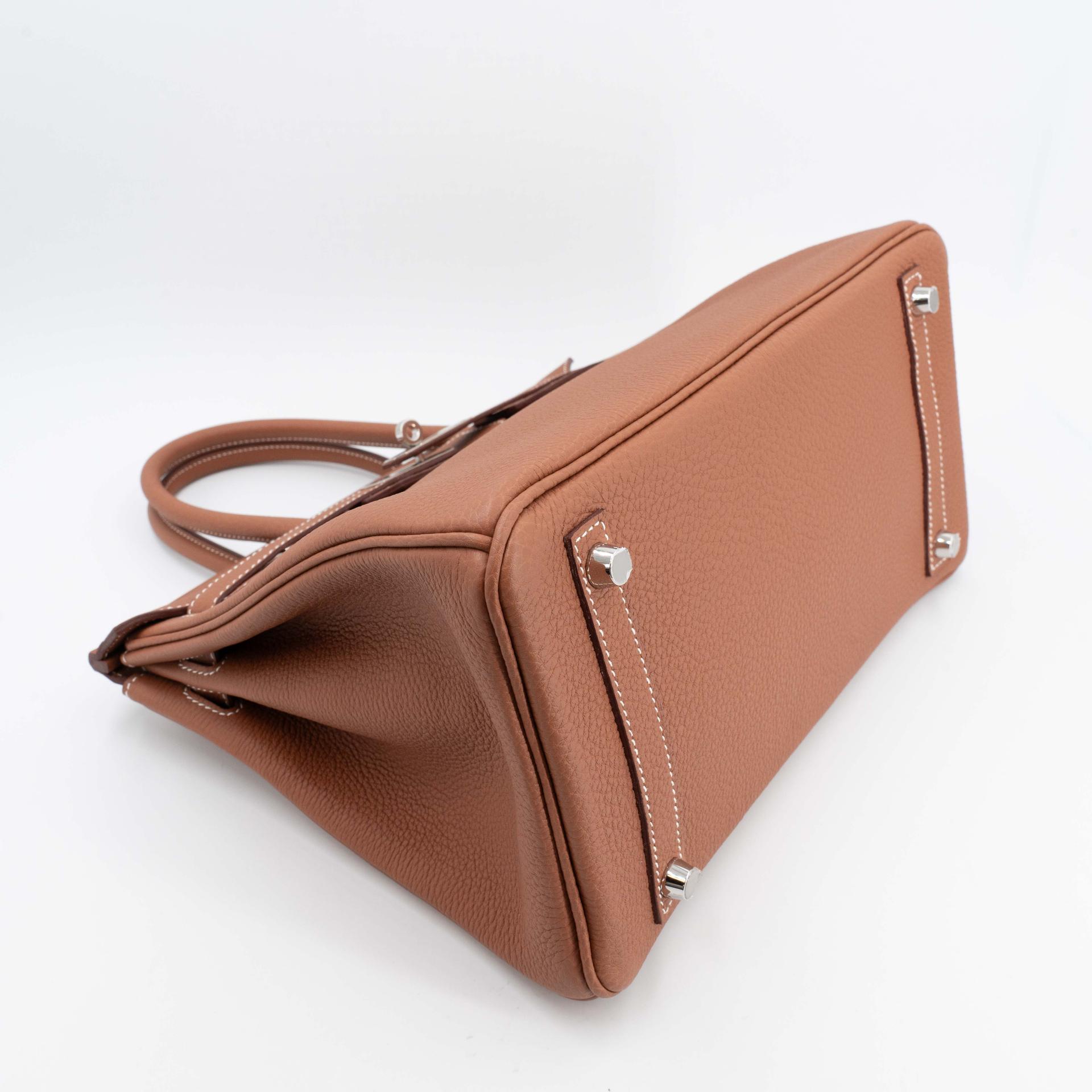 ランク SA HERMÈS エルメス バーキン30 ゴールド (37) トゴ シルバー金具 W刻印 (2024) - 4
