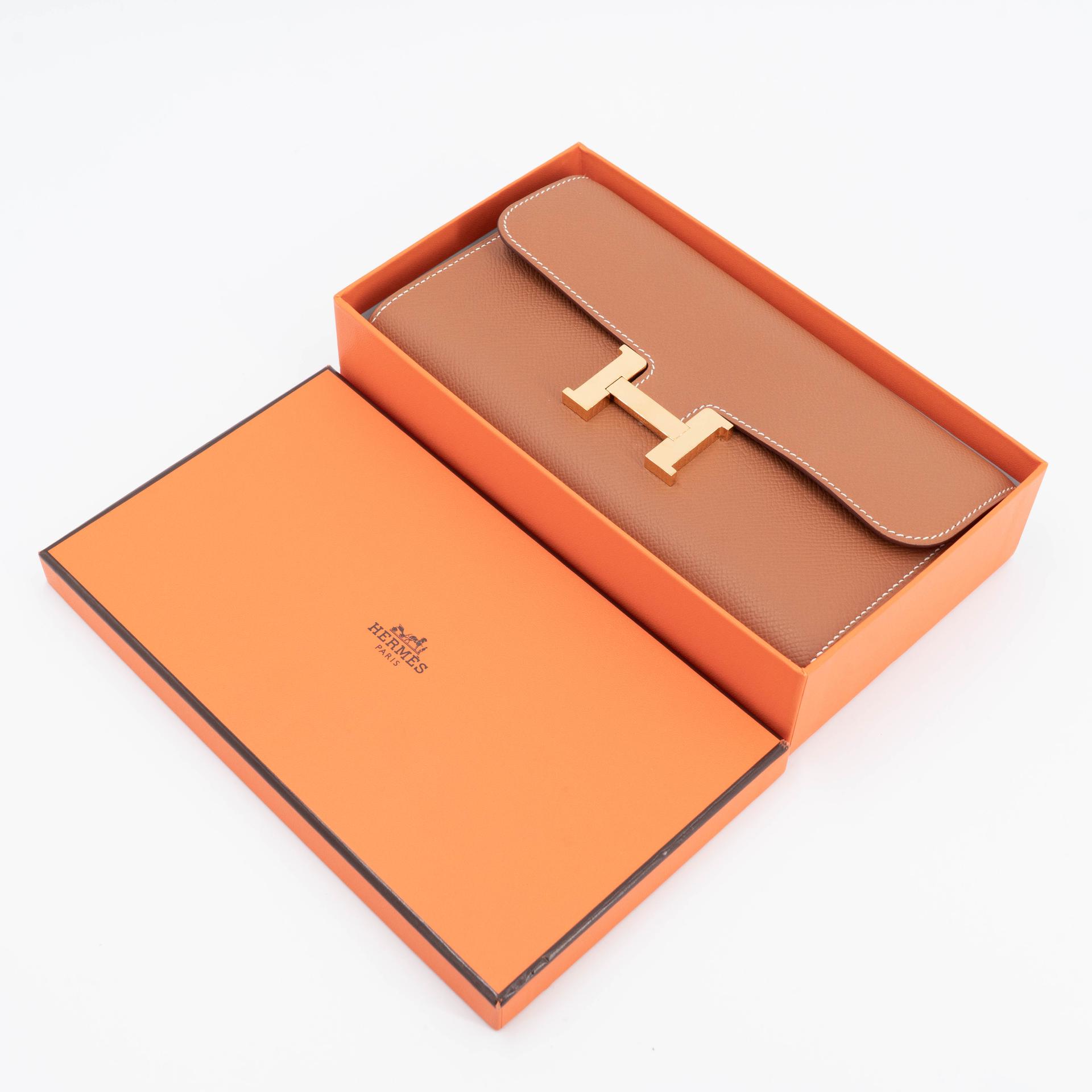 A美品 HERMÈS 爱马仕 Constance To Go 37 金棕色 Gold Epsom皮 金扣 W刻 2024年 - 3