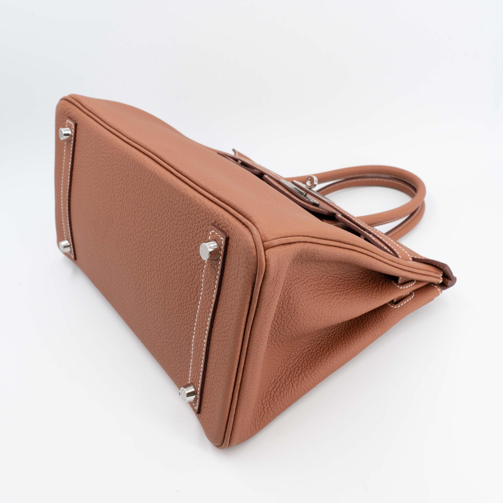 ランク SA HERMÈS エルメス バーキン30 ゴールド (37) トゴ シルバー金具 W刻印 (2024) - 5