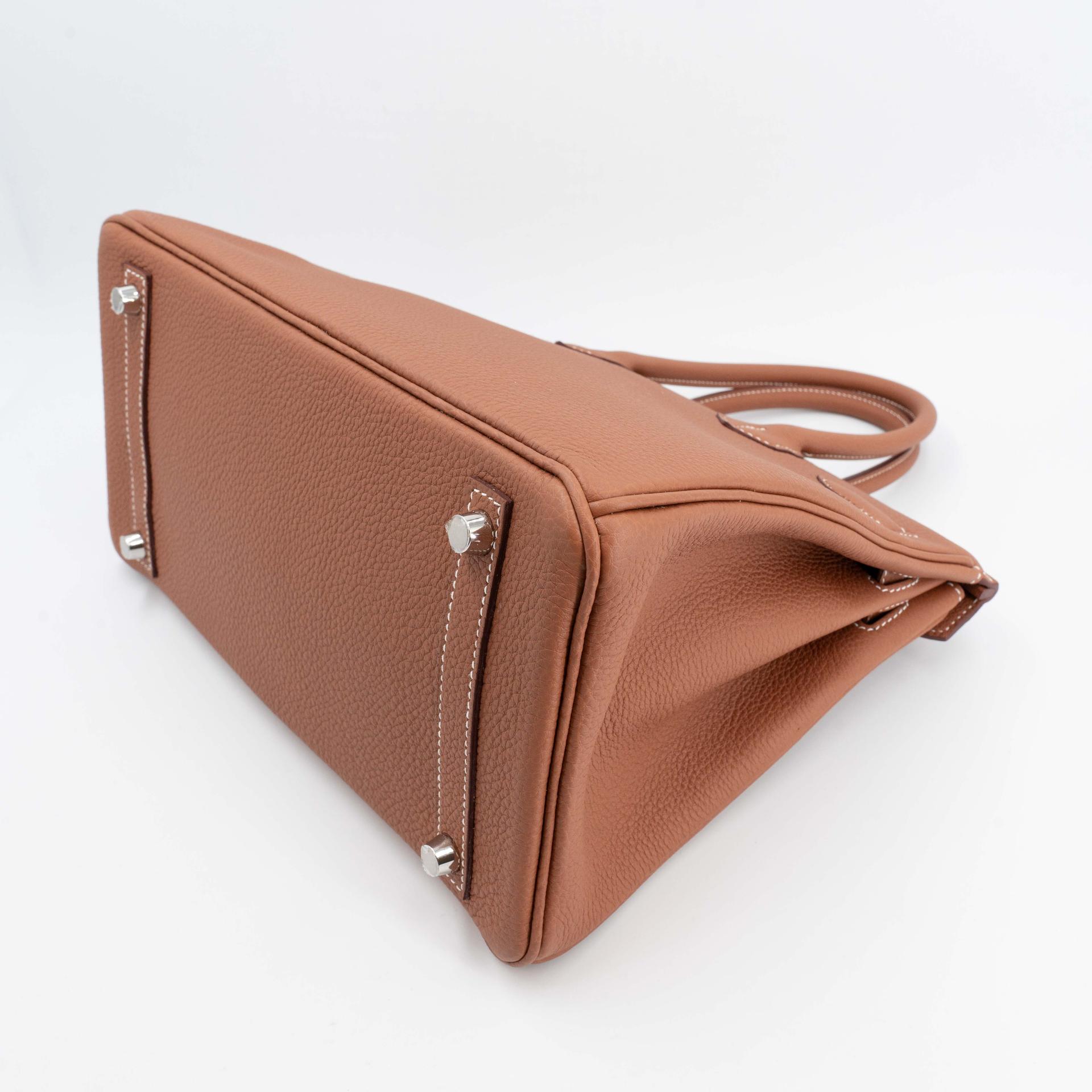 ランク SA HERMÈS エルメス バーキン30 ゴールド (37) トゴ シルバー金具 W刻印 (2024) - 6