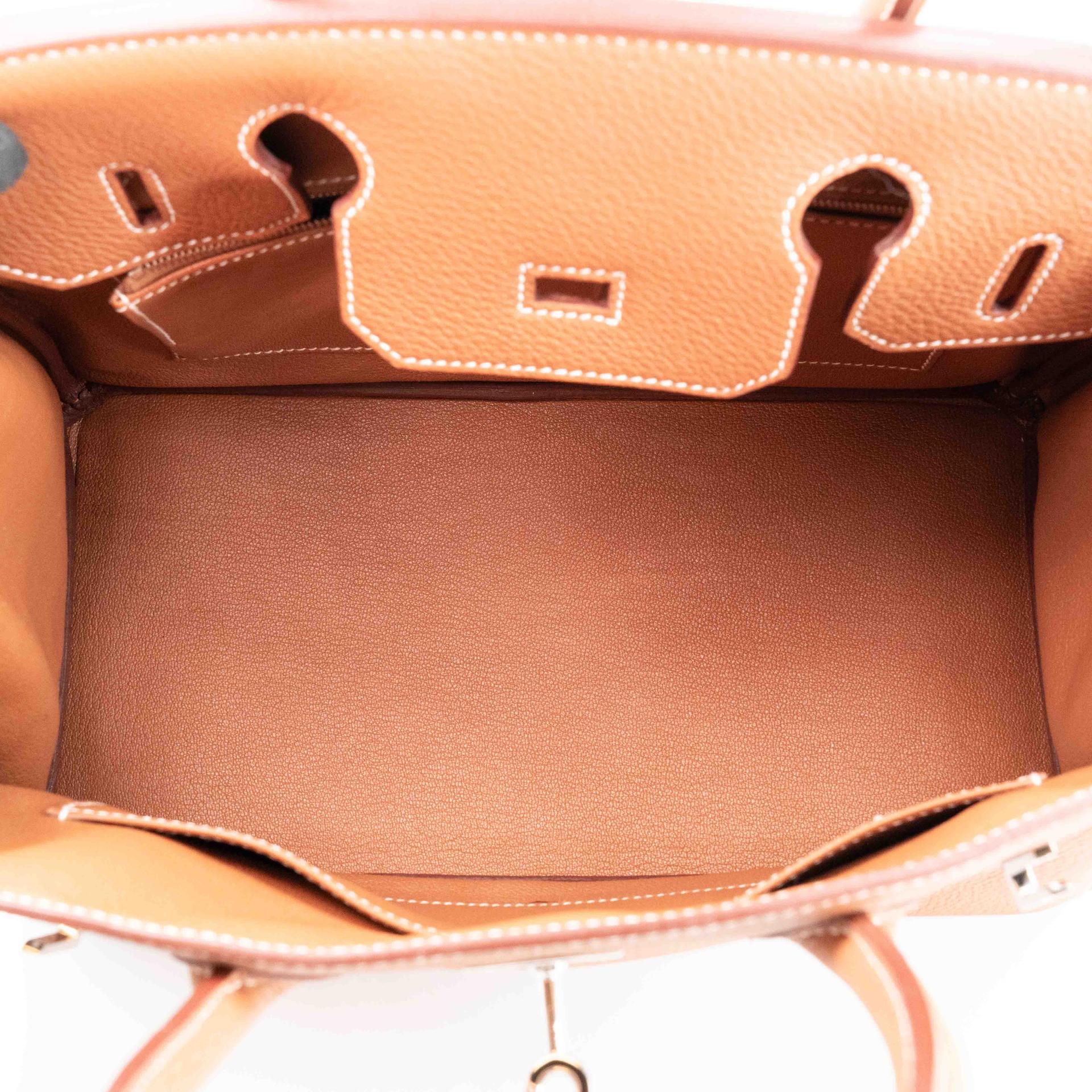 ランク SA HERMÈS エルメス バーキン30 ゴールド (37) トゴ シルバー金具 W刻印 (2024) - 16