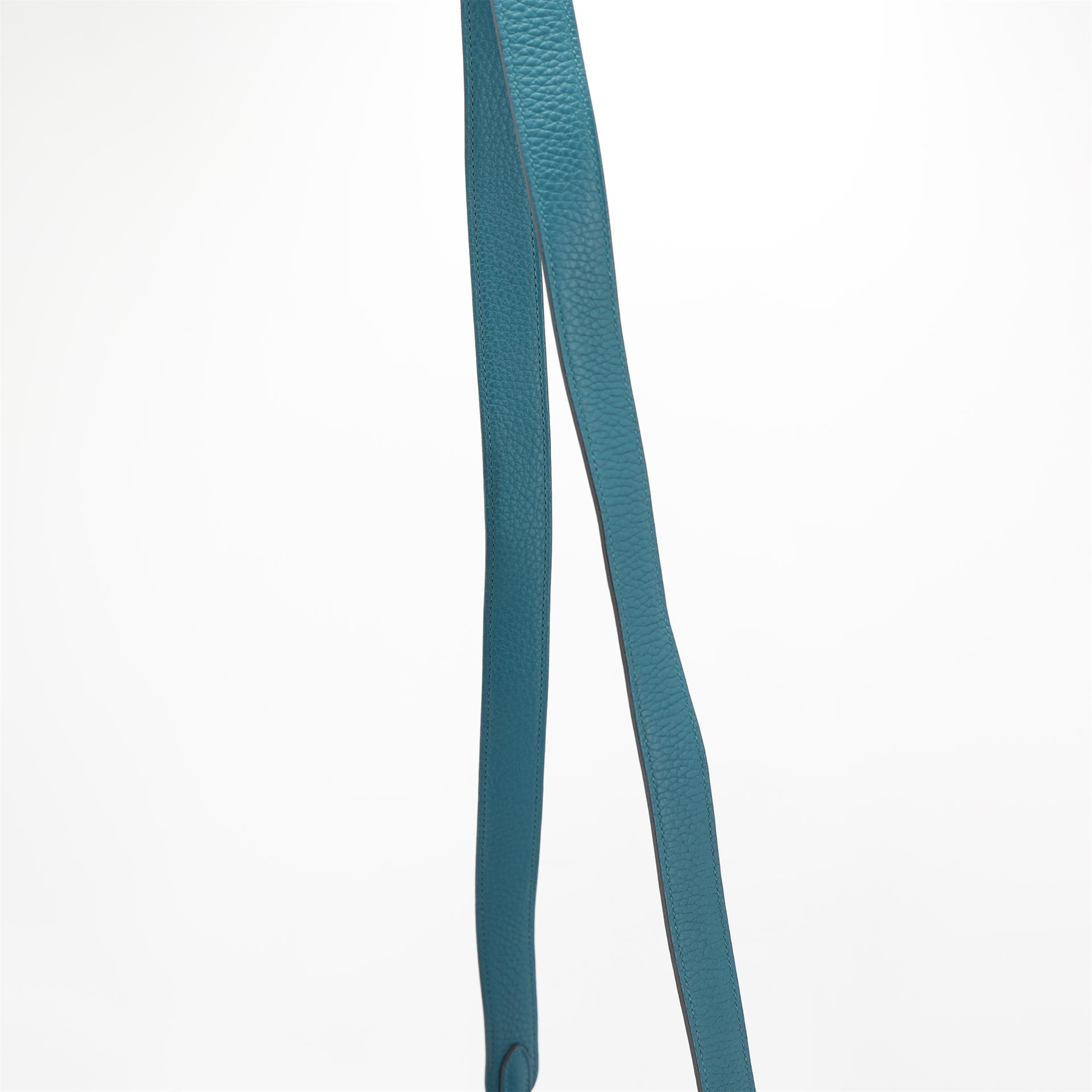 Excellent ( Rank SA ) HERMÈS Mini Lindy Vert Bosphore (W0) Clemence Gold hardware Y (2020) - 3