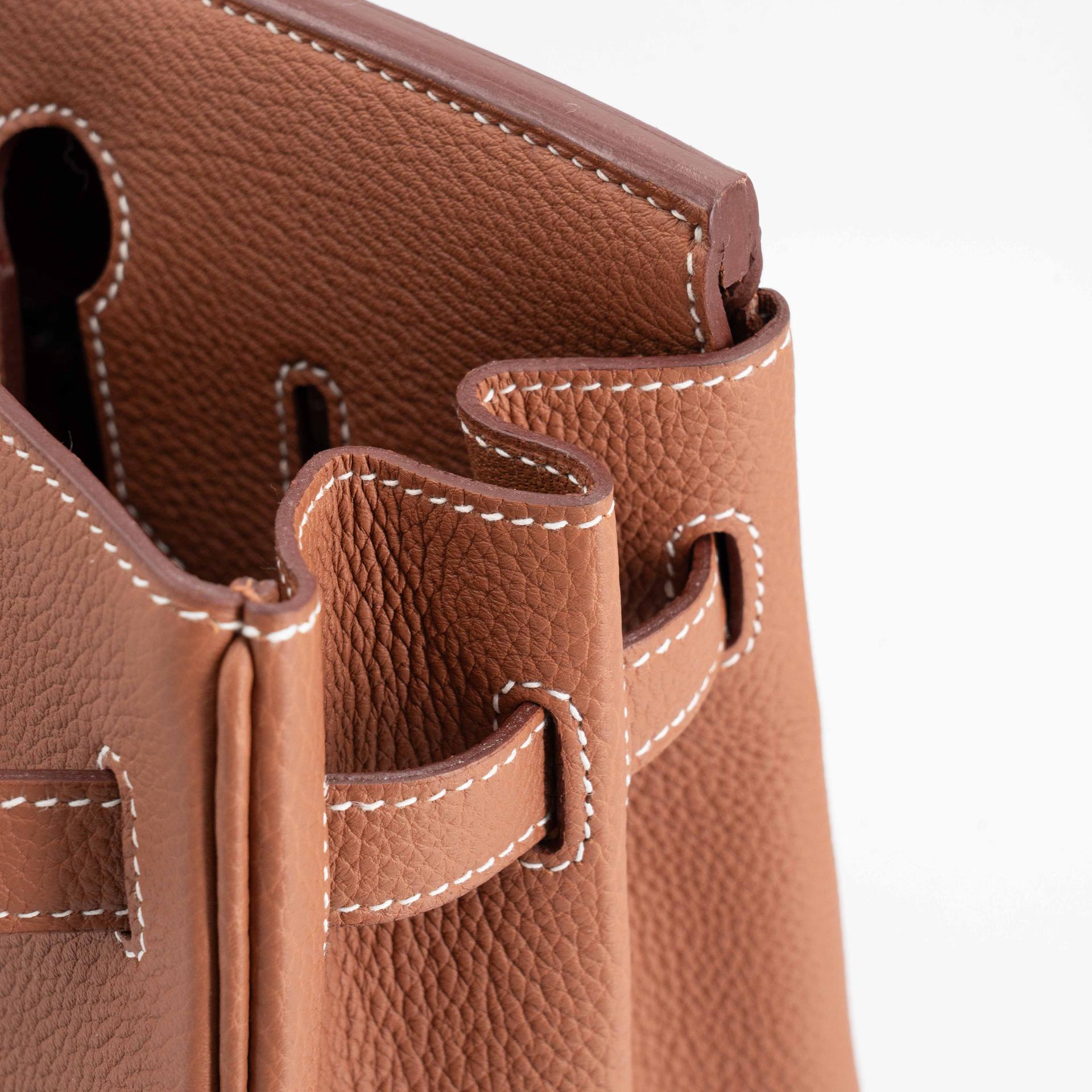 ランク SA HERMÈS エルメス バーキン30 ゴールド (37) トゴ シルバー金具 W刻印 (2024) - 12
