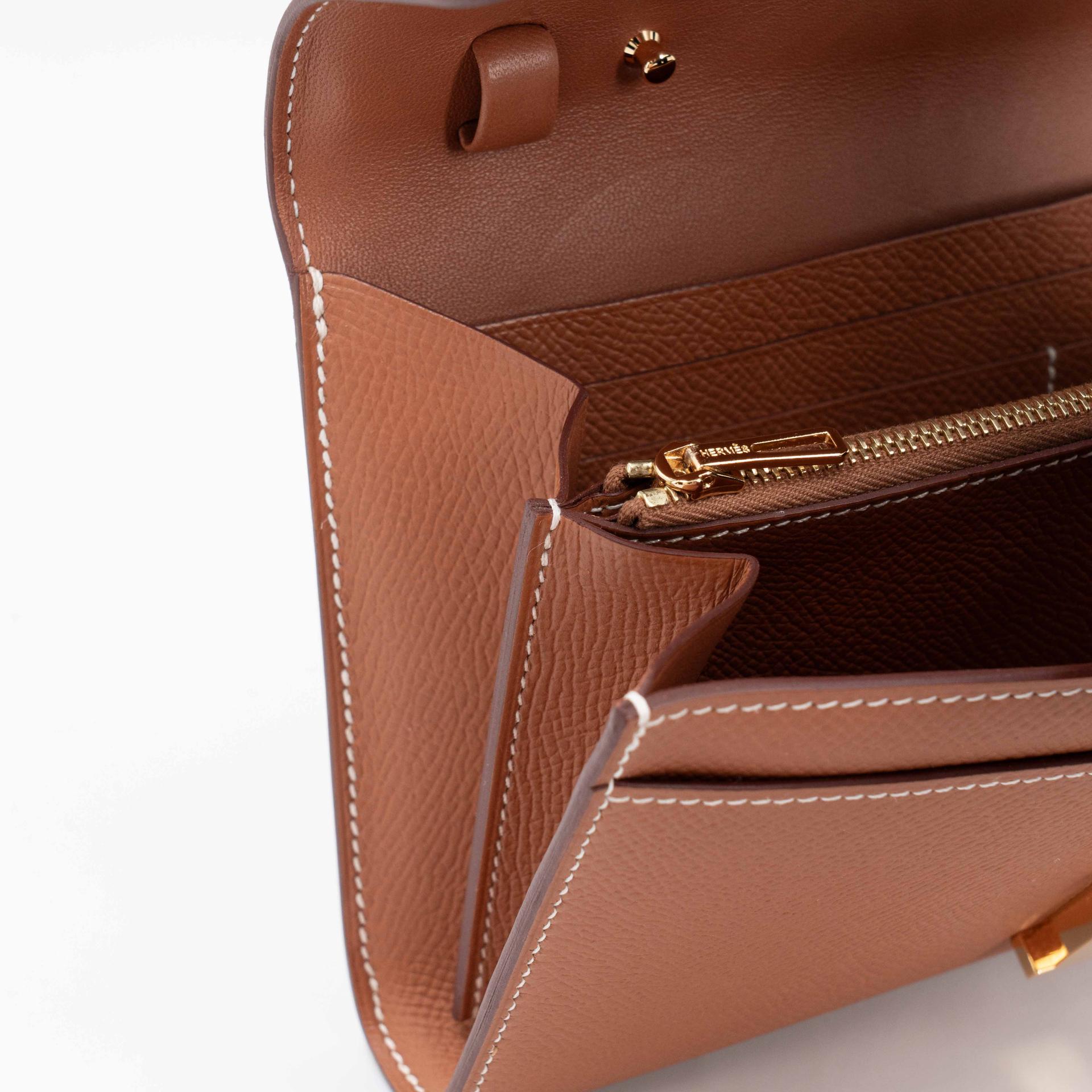A美品 HERMÈS 爱马仕 Constance To Go 37 金棕色 Gold Epsom皮 金扣 W刻 2024年 - 13