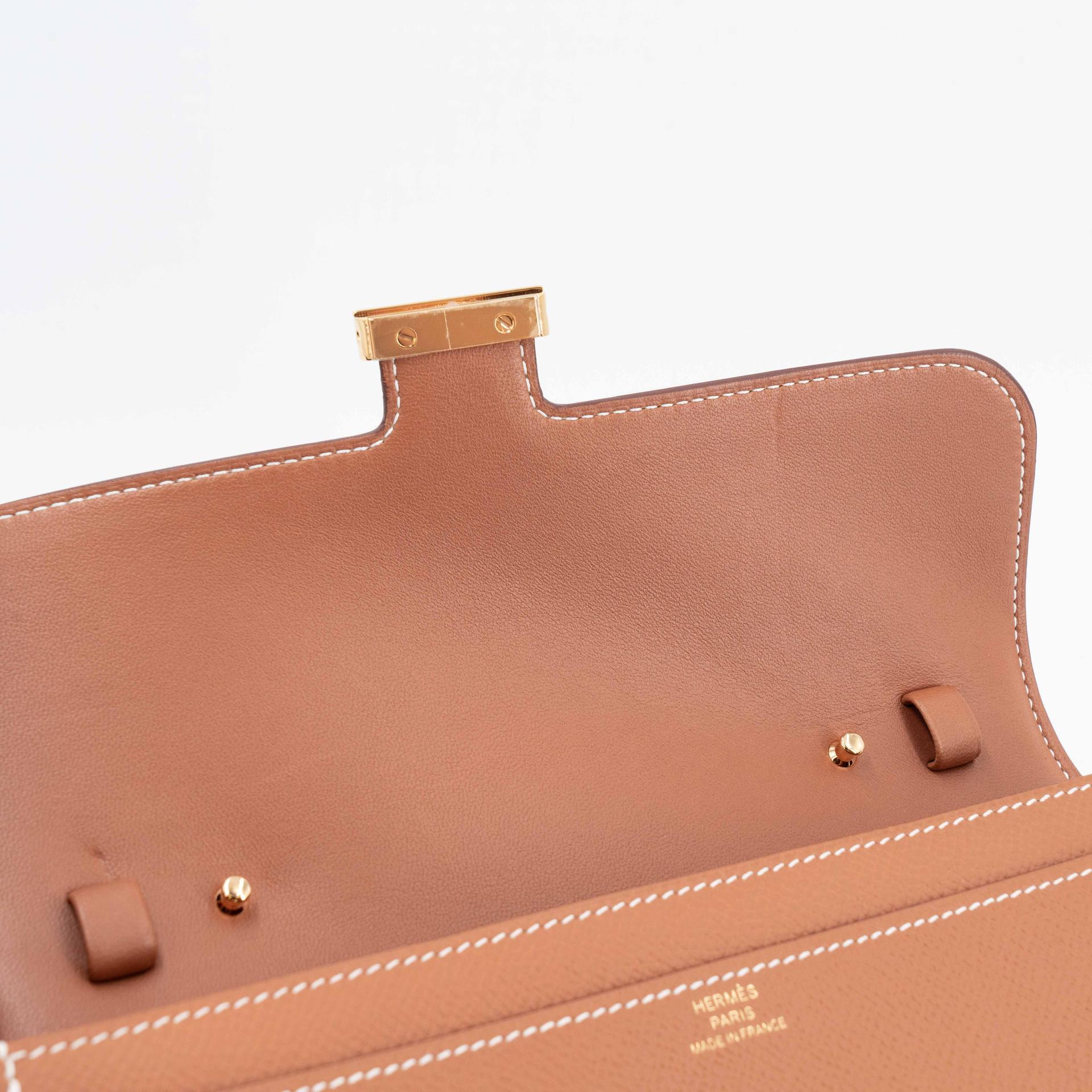 A美品 HERMÈS 爱马仕 Constance To Go 37 金棕色 Gold Epsom皮 金扣 W刻 2024年 - 16