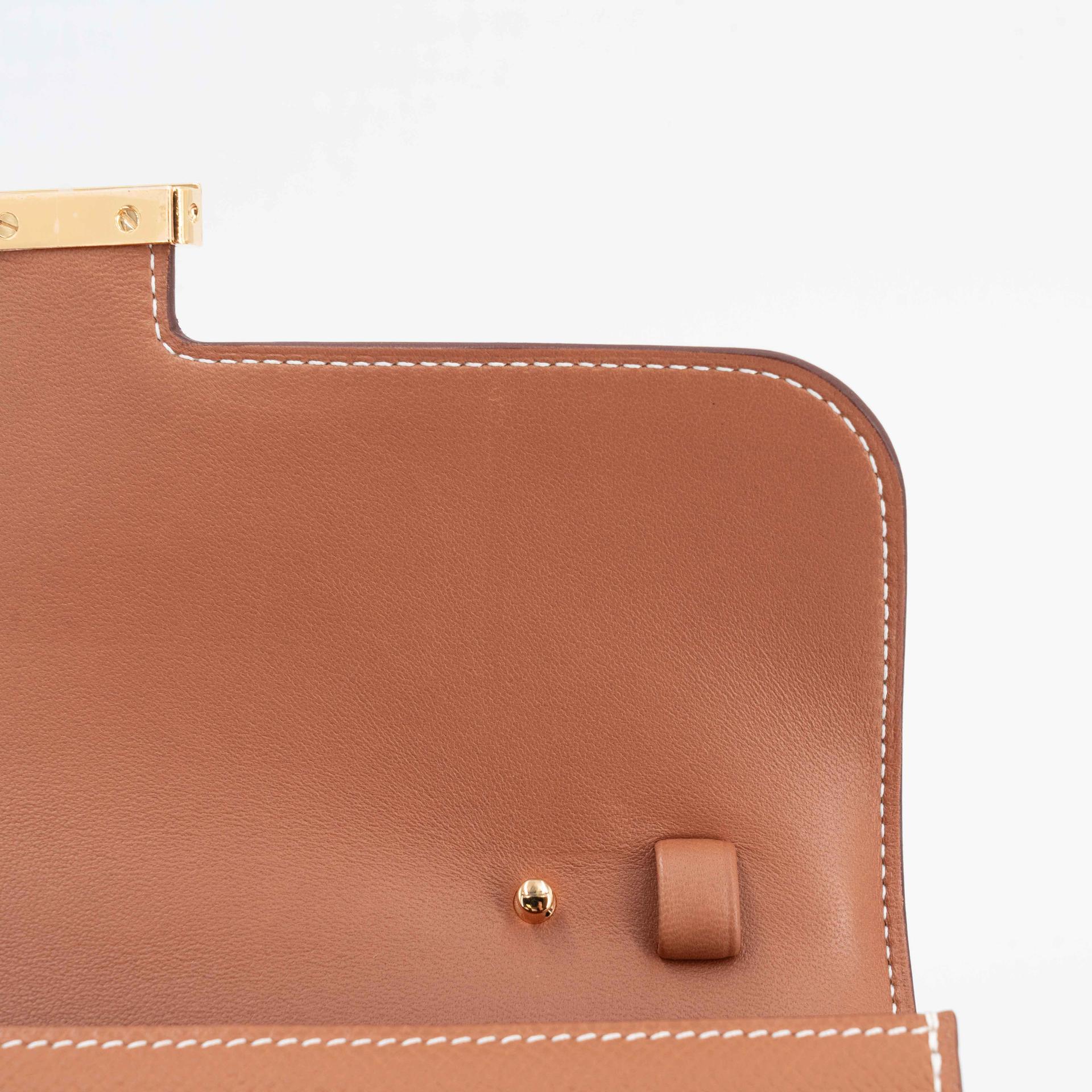 A美品 HERMÈS 爱马仕 Constance To Go 37 金棕色 Gold Epsom皮 金扣 W刻 2024年 - 14