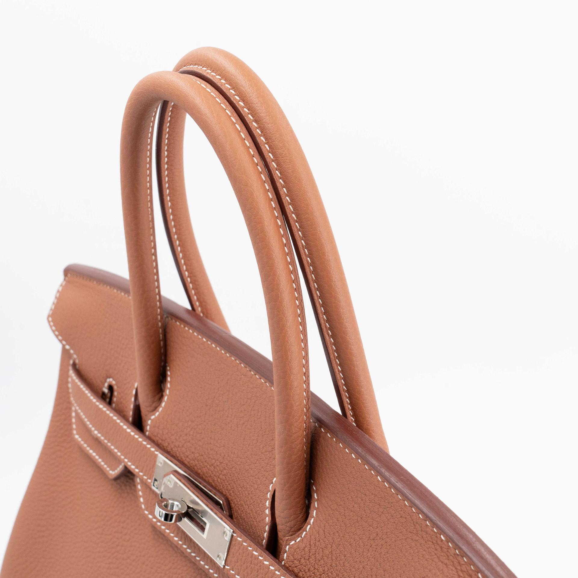 ランク SA HERMÈS エルメス バーキン30 ゴールド (37) トゴ シルバー金具 W刻印 (2024) - 3