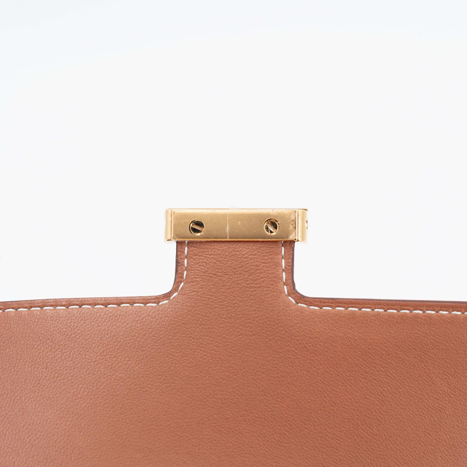A美品 HERMÈS 爱马仕 Constance To Go 37 金棕色 Gold Epsom皮 金扣 W刻 2024年 - 11