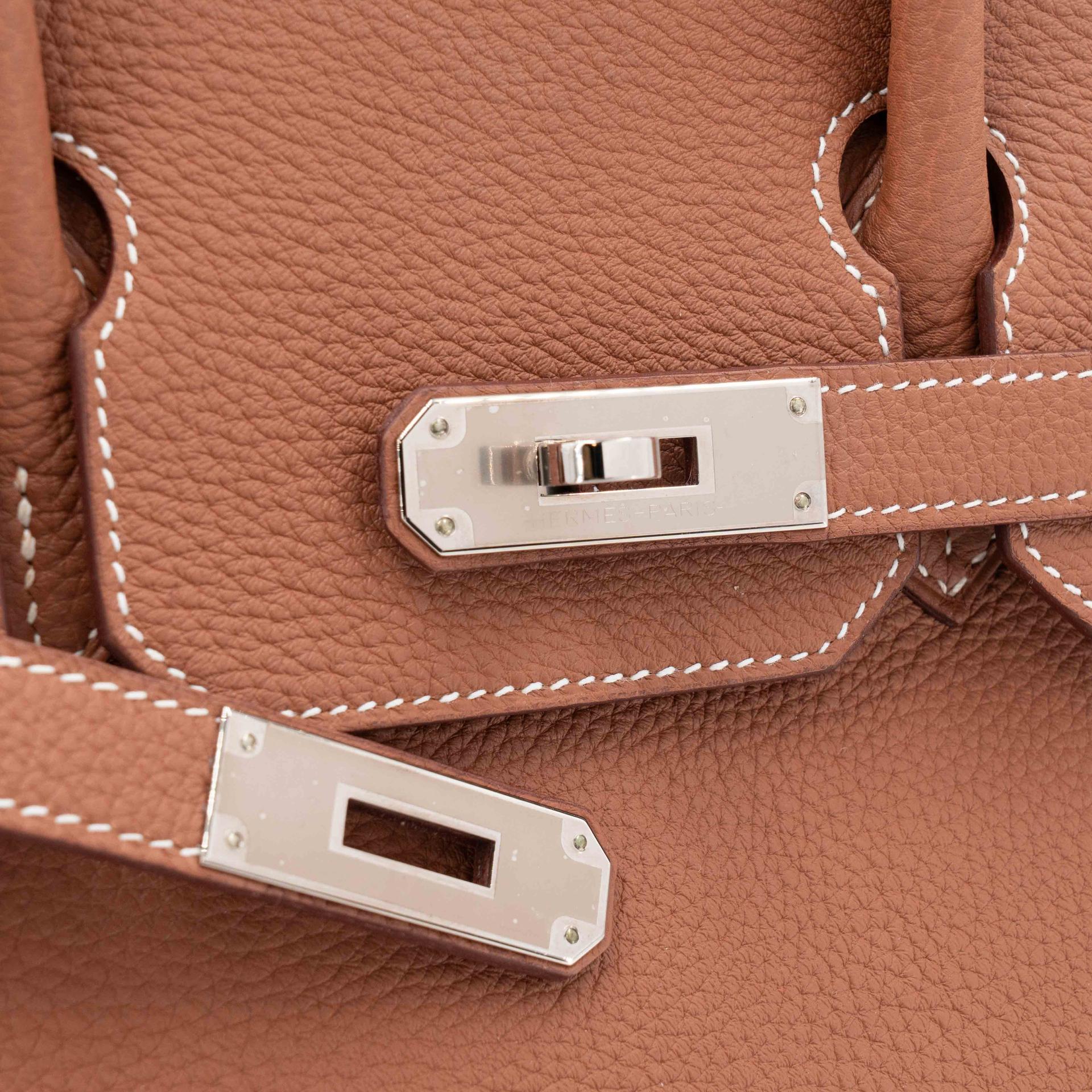 ランク SA HERMÈS エルメス バーキン30 ゴールド (37) トゴ シルバー金具 W刻印 (2024) - 8