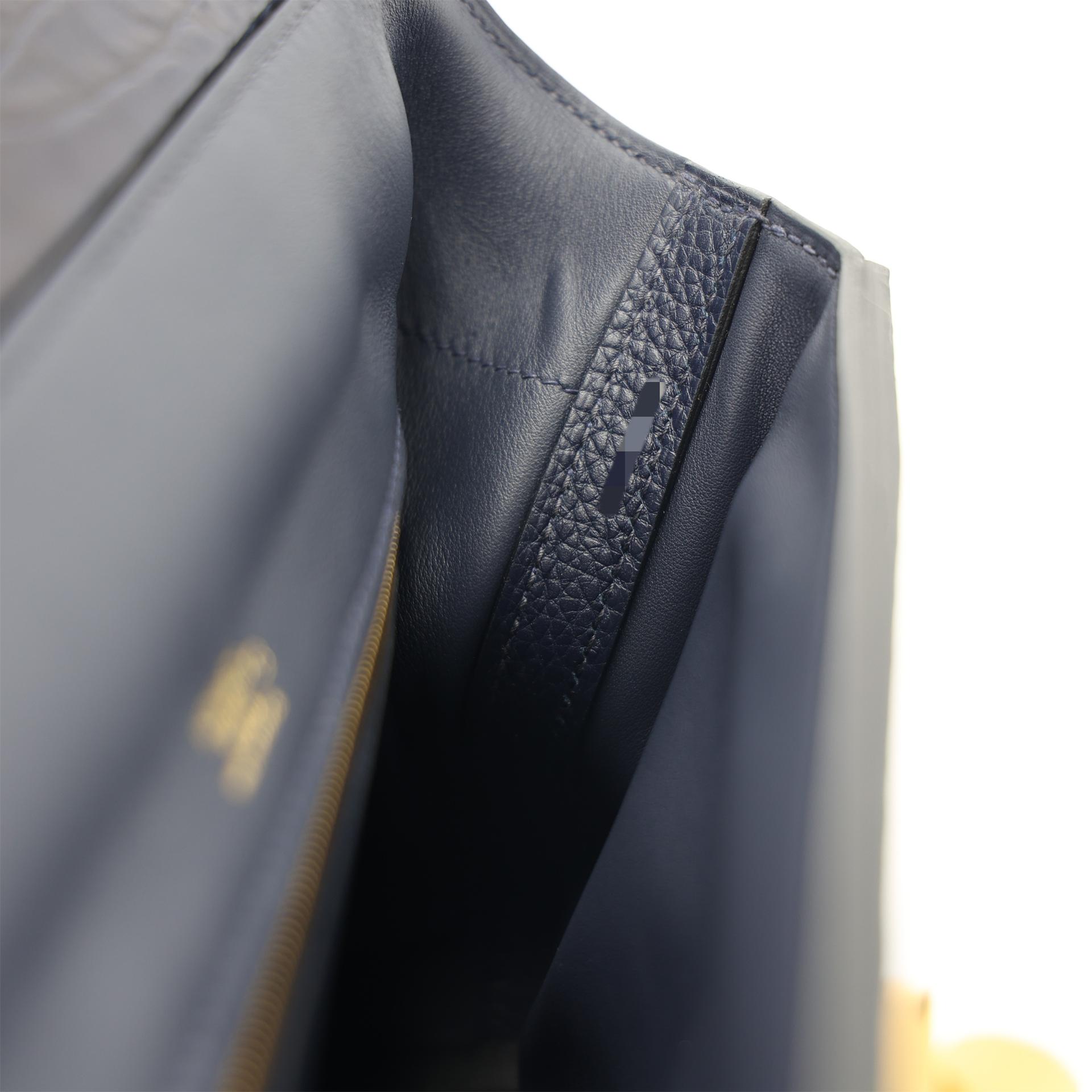 ランク NS 未使用品 HERMÈS エルメス ヴァンキャトル 29 タッチ ブルーニュイ (2Z) トゴ クロコダイル アリゲーター マット ゴールド金具 D刻印 (2019) - 15
