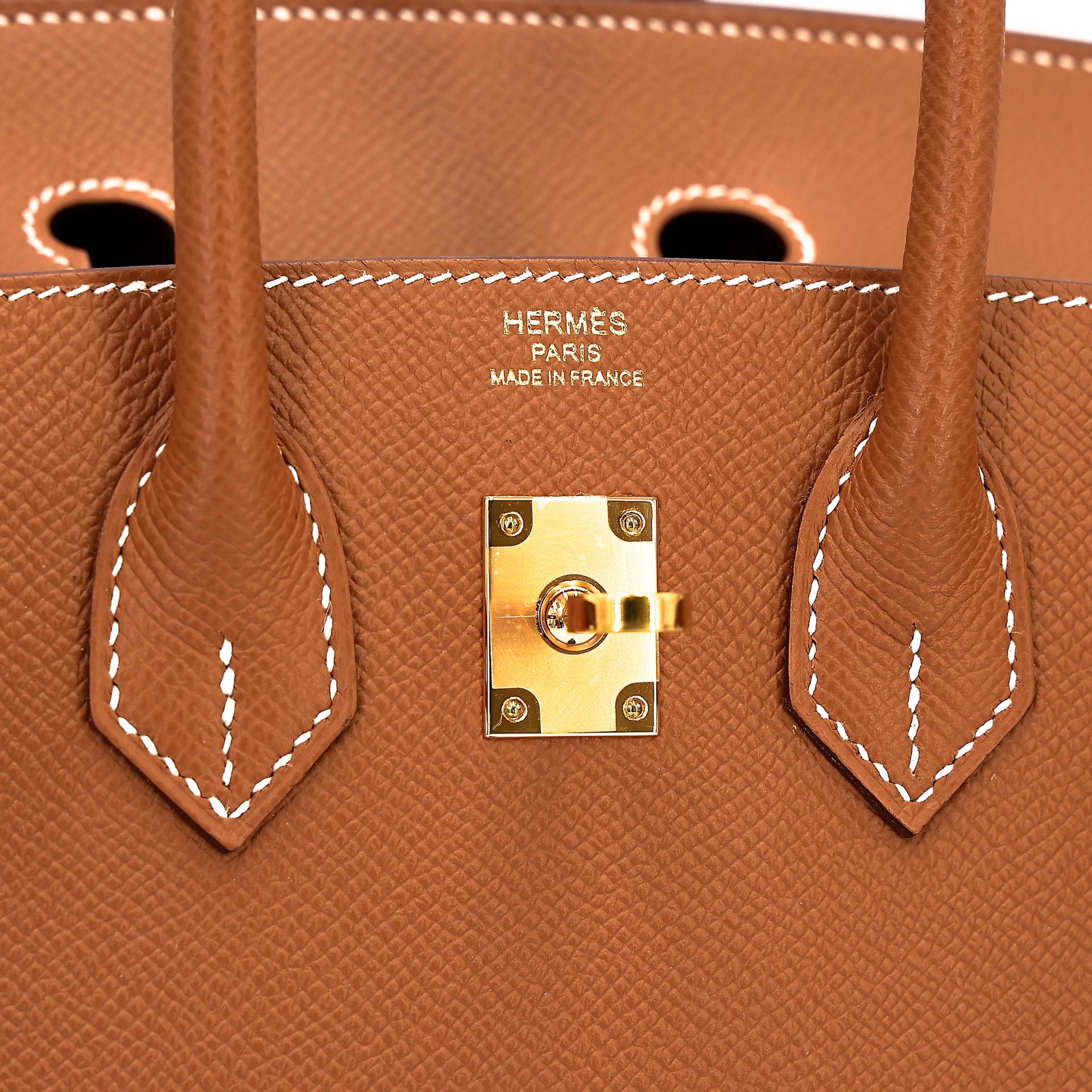 ランク SA HERMÈS エルメス バーキン25 セリエ ゴールド (37) エプソン ゴールド金具 Z刻印 (2021) - 13