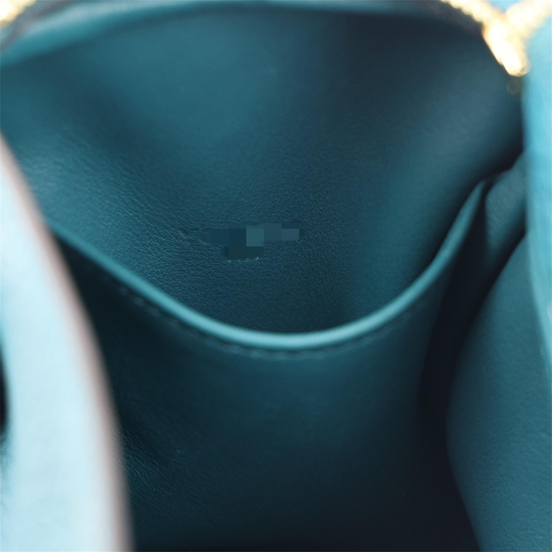 Excellent ( Rank SA ) HERMÈS Mini Lindy Vert Bosphore (W0) Clemence Gold hardware Y (2020) - 14