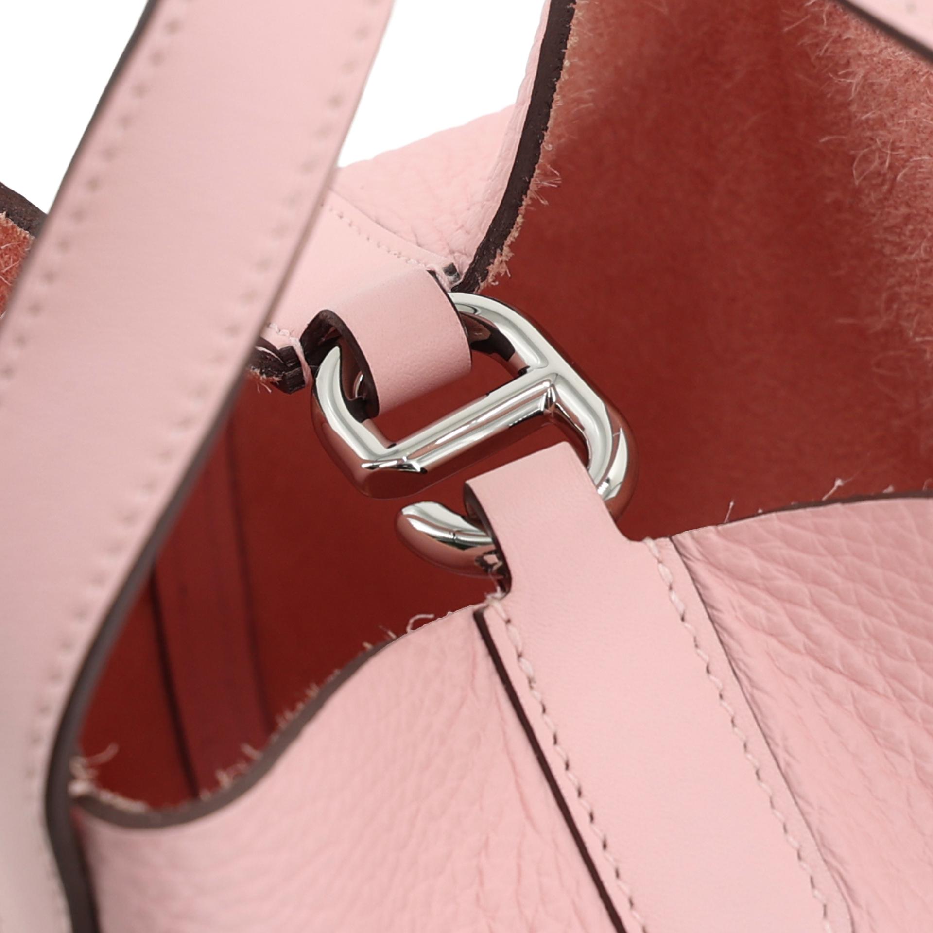 ランク SA HERMÈS エルメス インザループPM ローズサクラ (3Q) トリヨン シルバー金具 W刻印 (2024) - 10